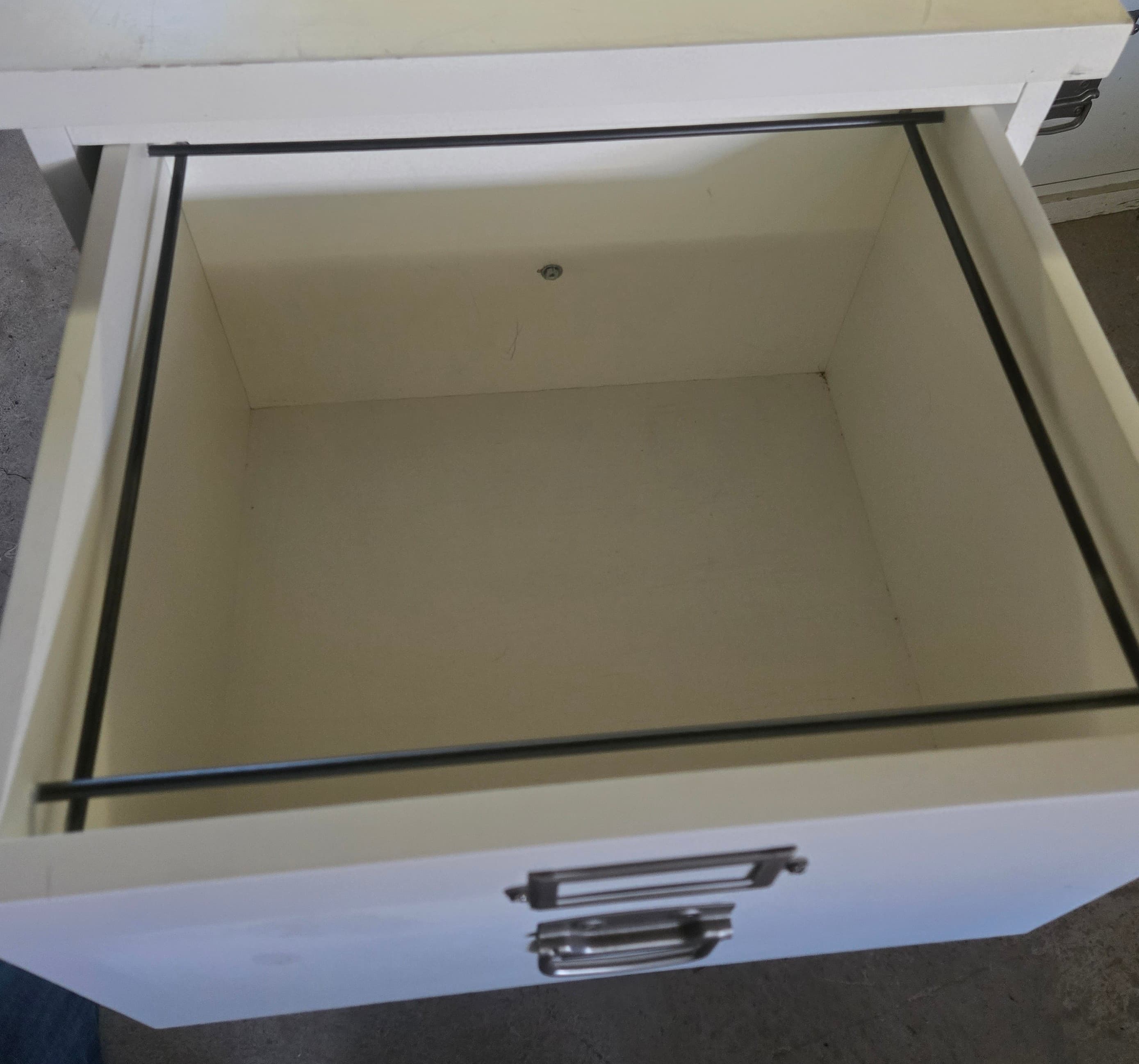 Pottery Barn Bedford File Cabinets - Antique White Wood Pair - Thumbnail 4