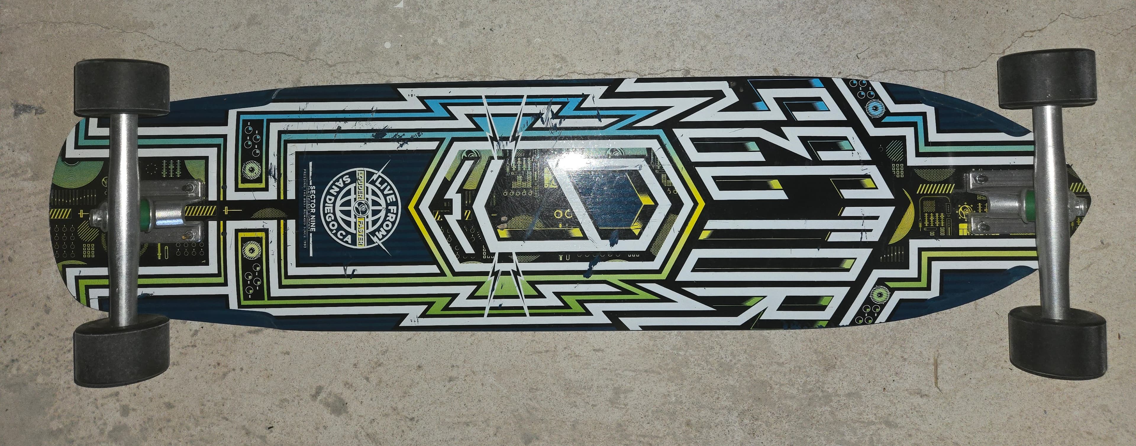 Sector 9 Longboard Skateboard with Graphic Deck - Thumbnail 2