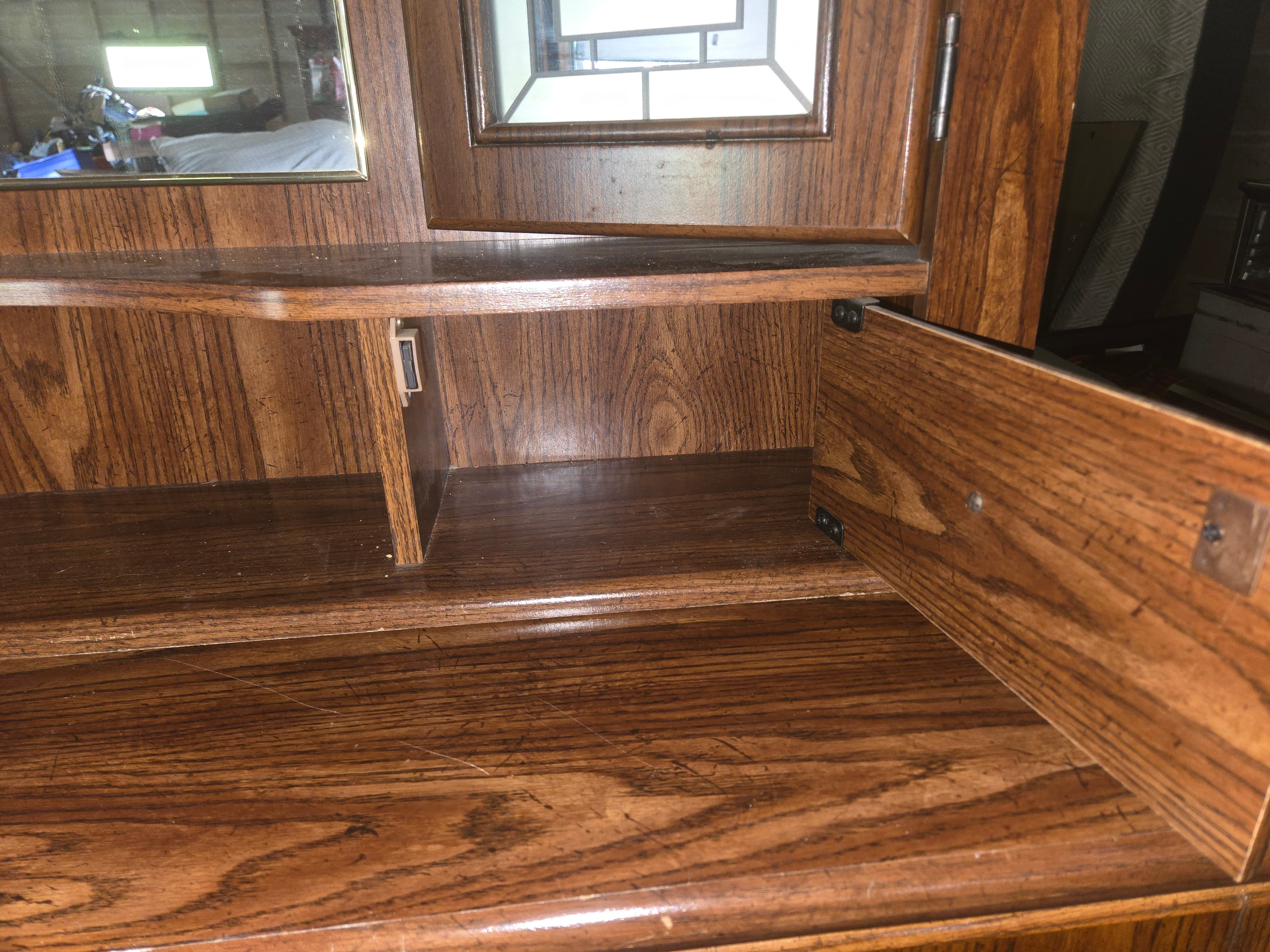 Vintage Wooden Dresser with Mirror and Storage - Thumbnail 5