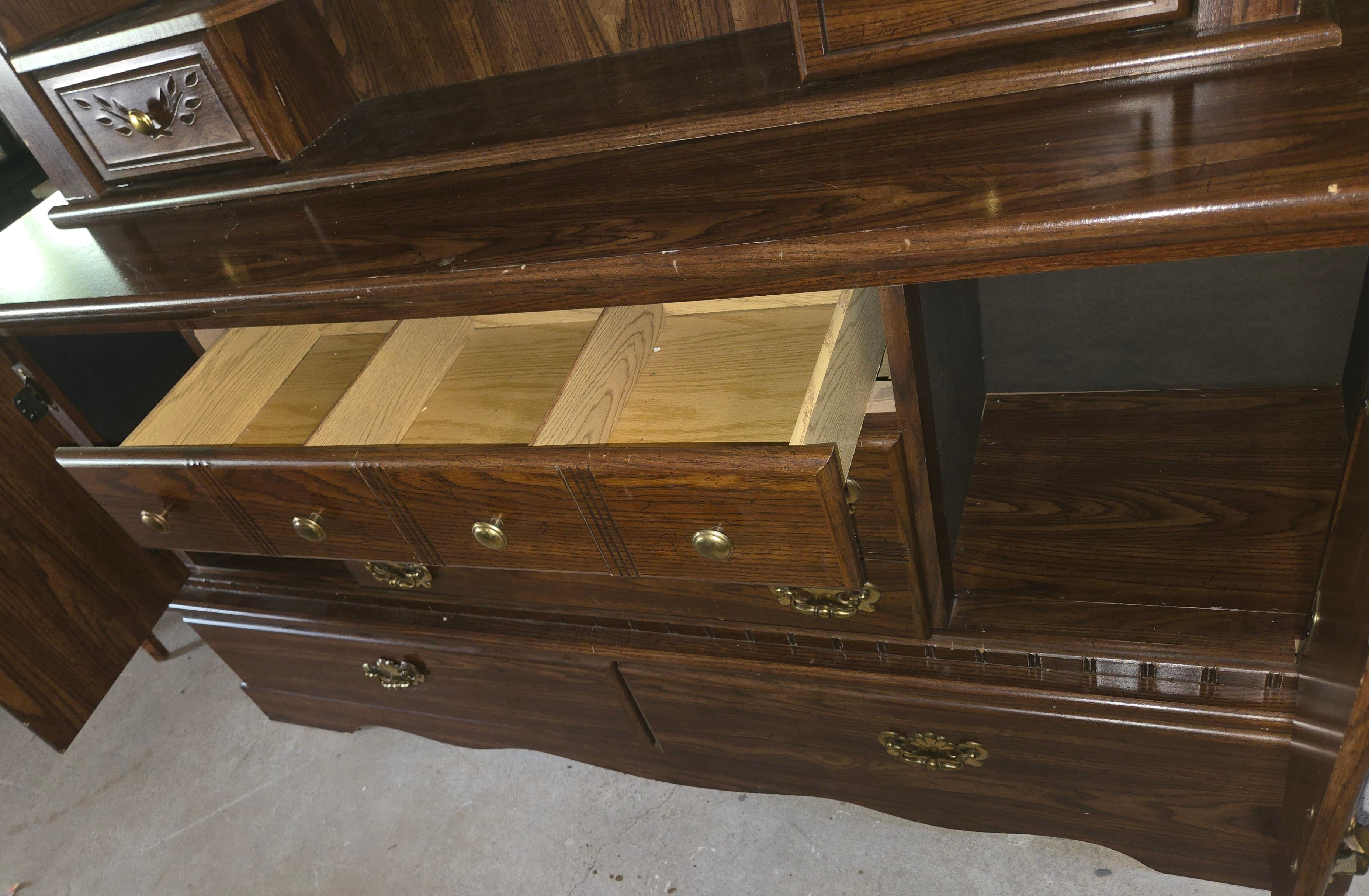 Vintage Wooden Dresser with Mirror and Storage - Thumbnail 6