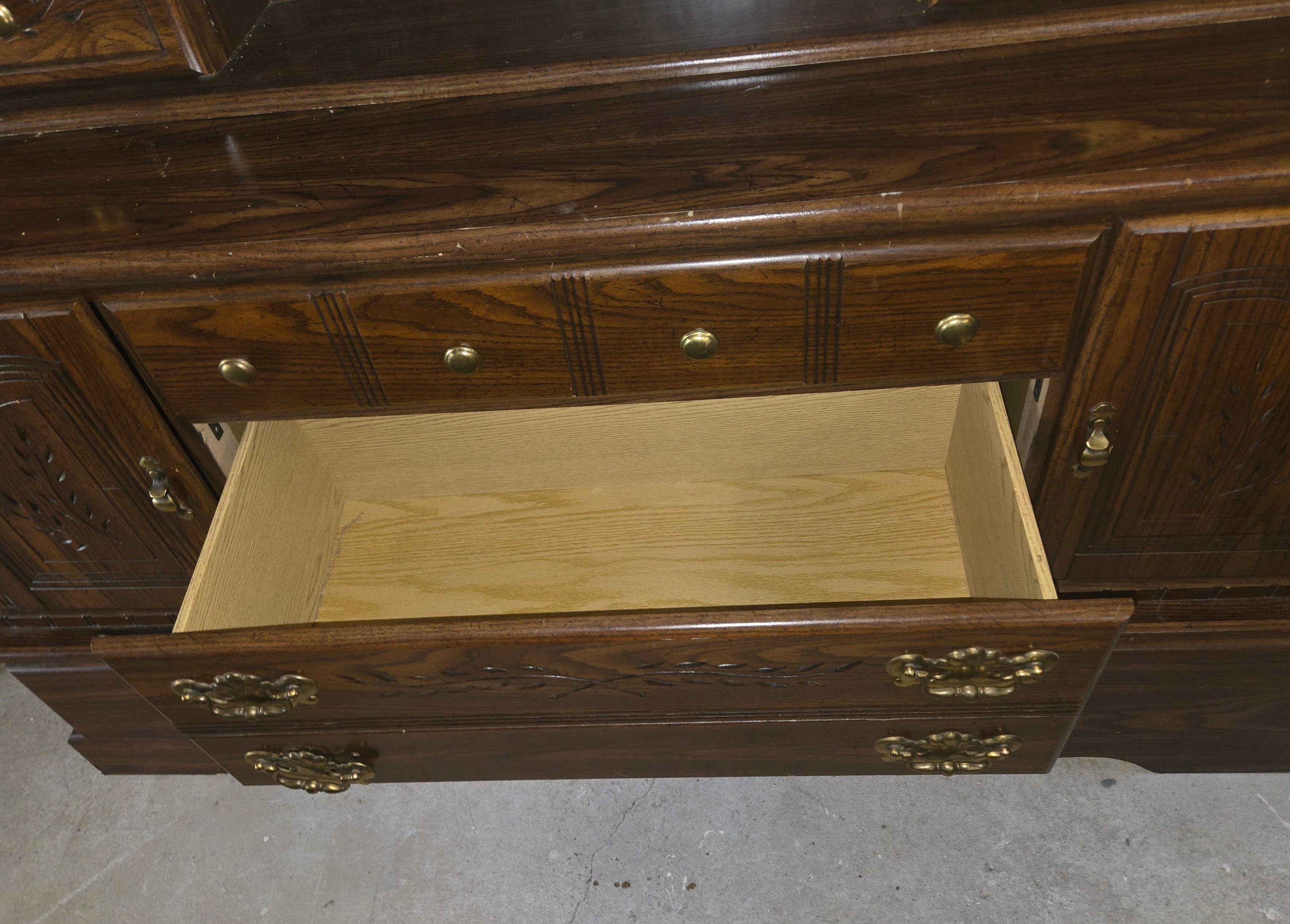Vintage Wooden Dresser with Mirror and Storage - Thumbnail 7