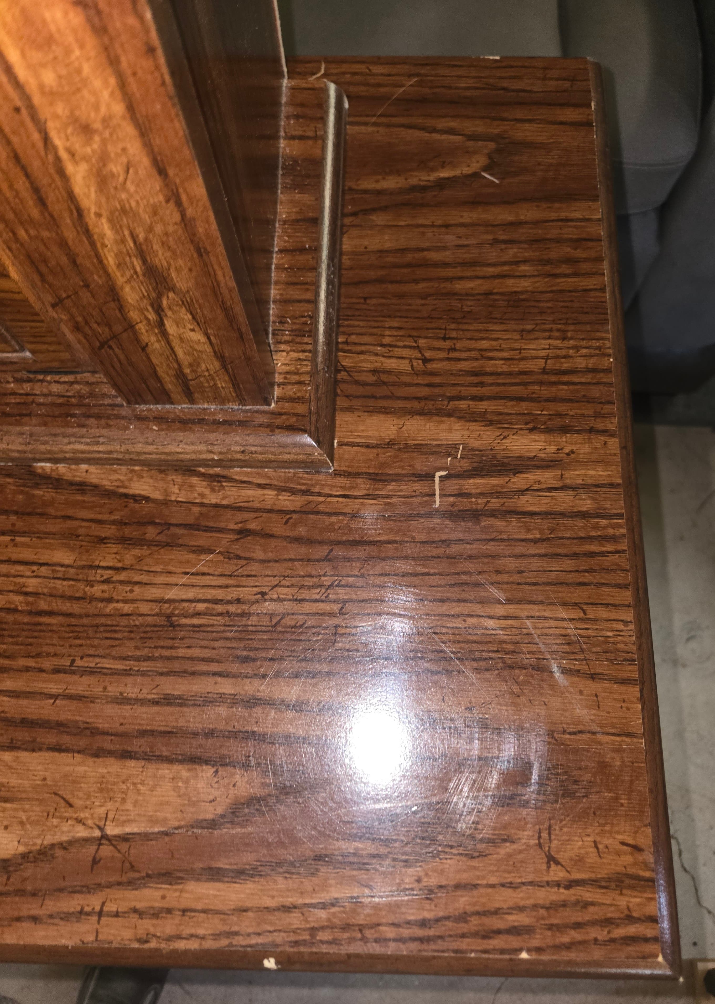 Vintage Wooden Dresser with Mirror and Storage - Thumbnail 9