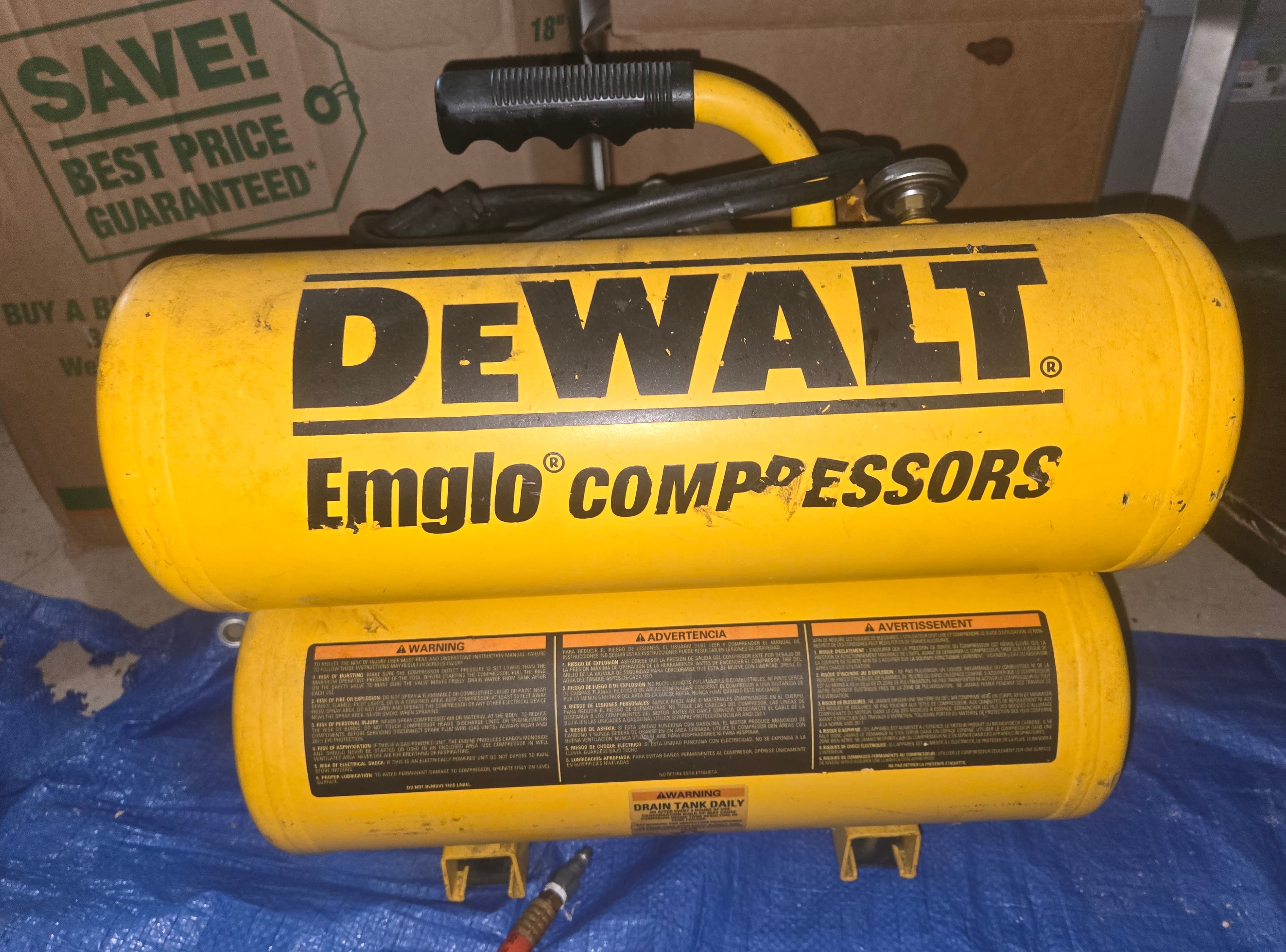 DeWalt Emglo Air Compressor Twin Stack