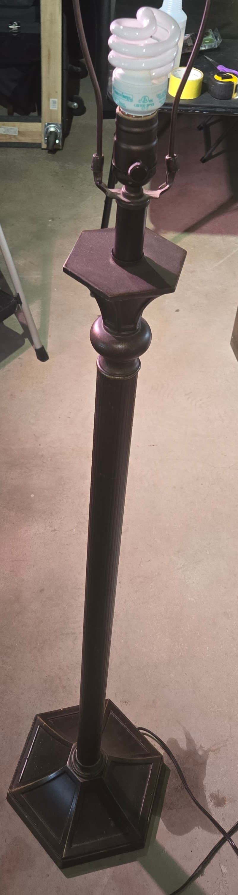 Decorative Floor Lamp with Floral Shade - Thumbnail 3