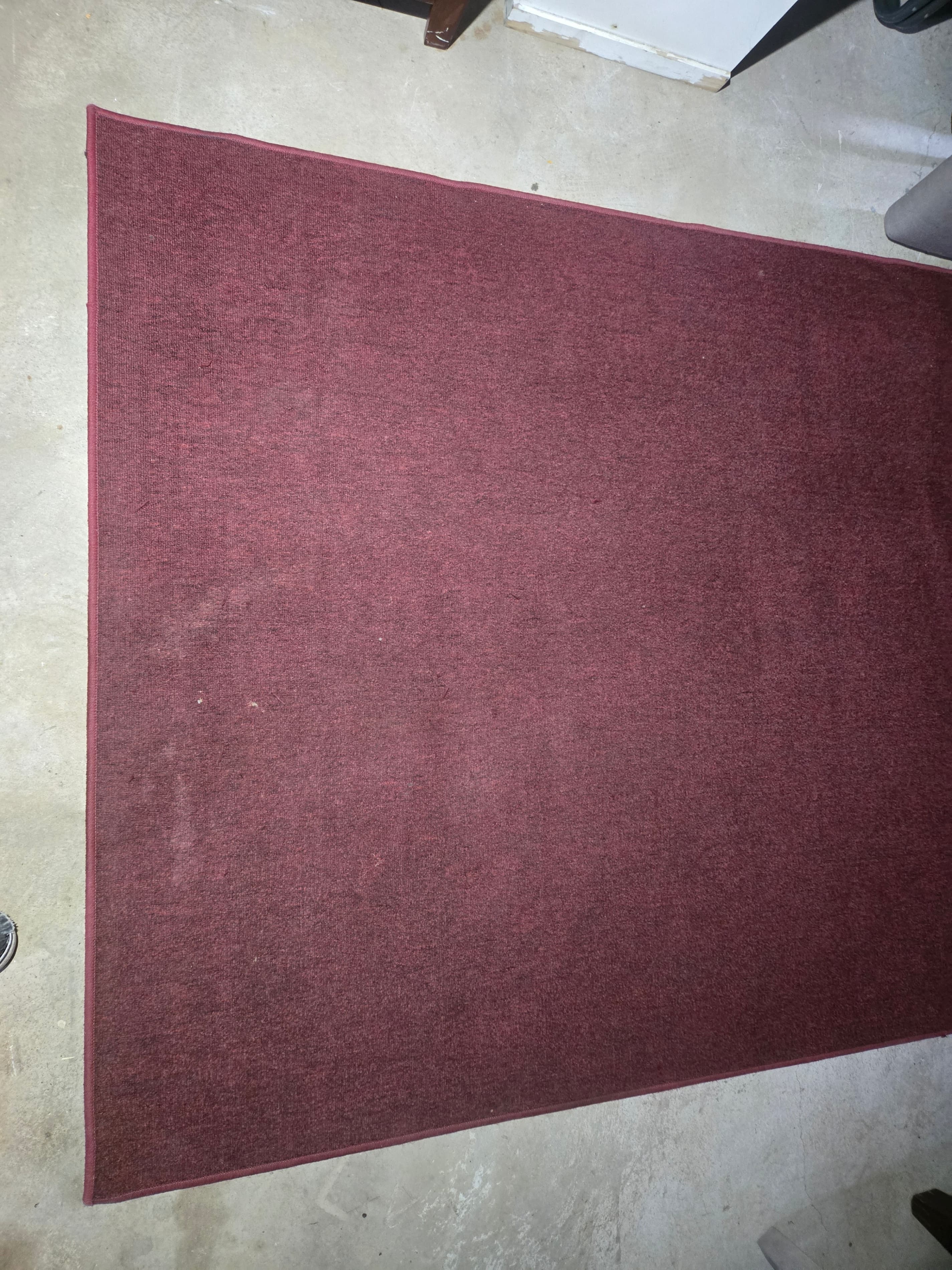 Red Area Rug with Subtle Texture - Thumbnail 2