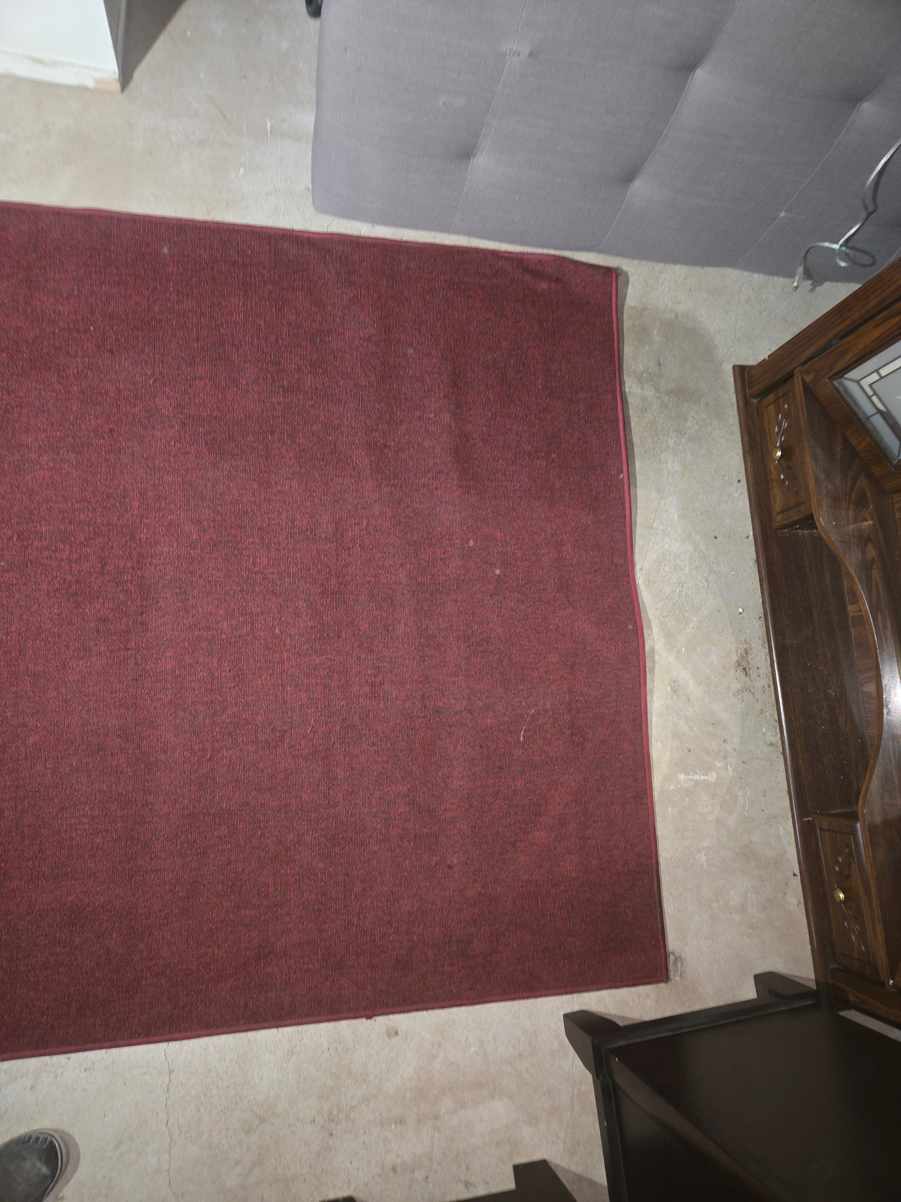 Red Area Rug with Subtle Texture - Thumbnail 3