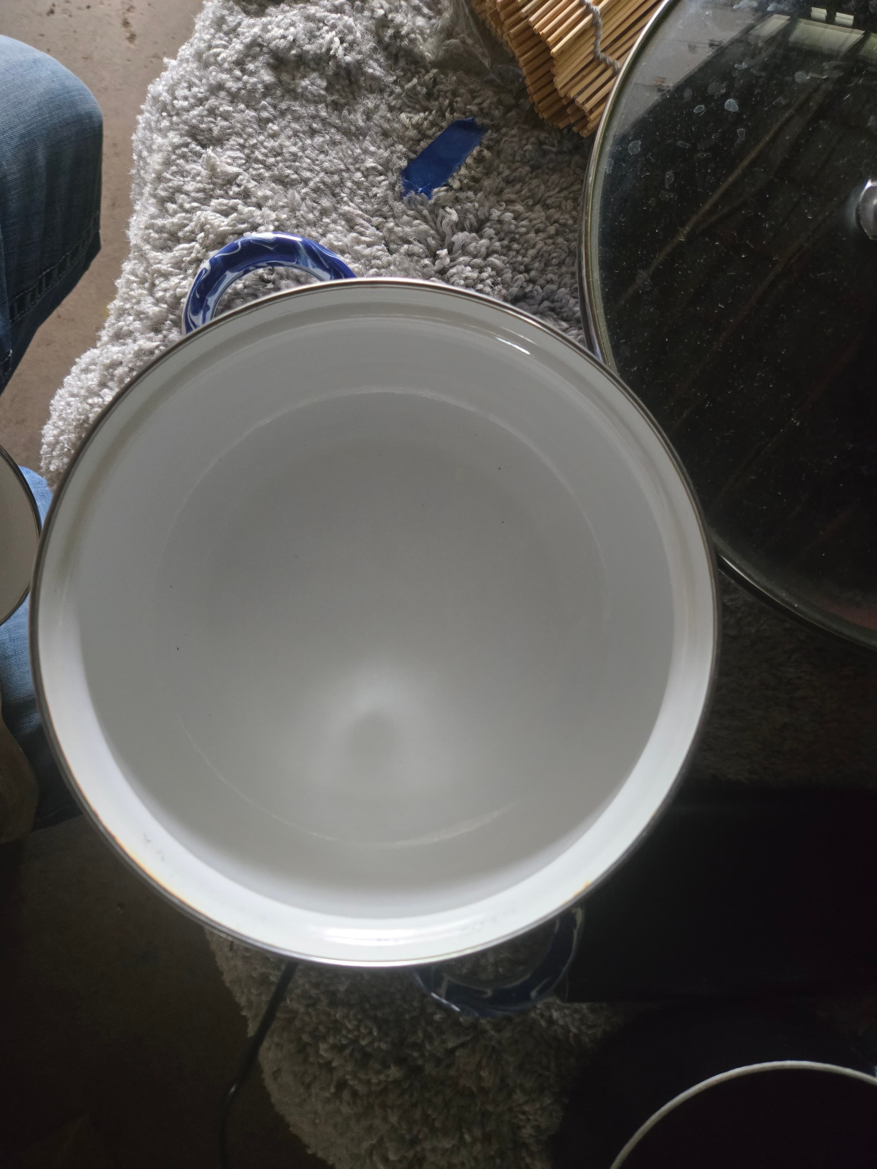 Granite Ware Blue Speckled Enamel Stock Pot with Lid - Thumbnail 2