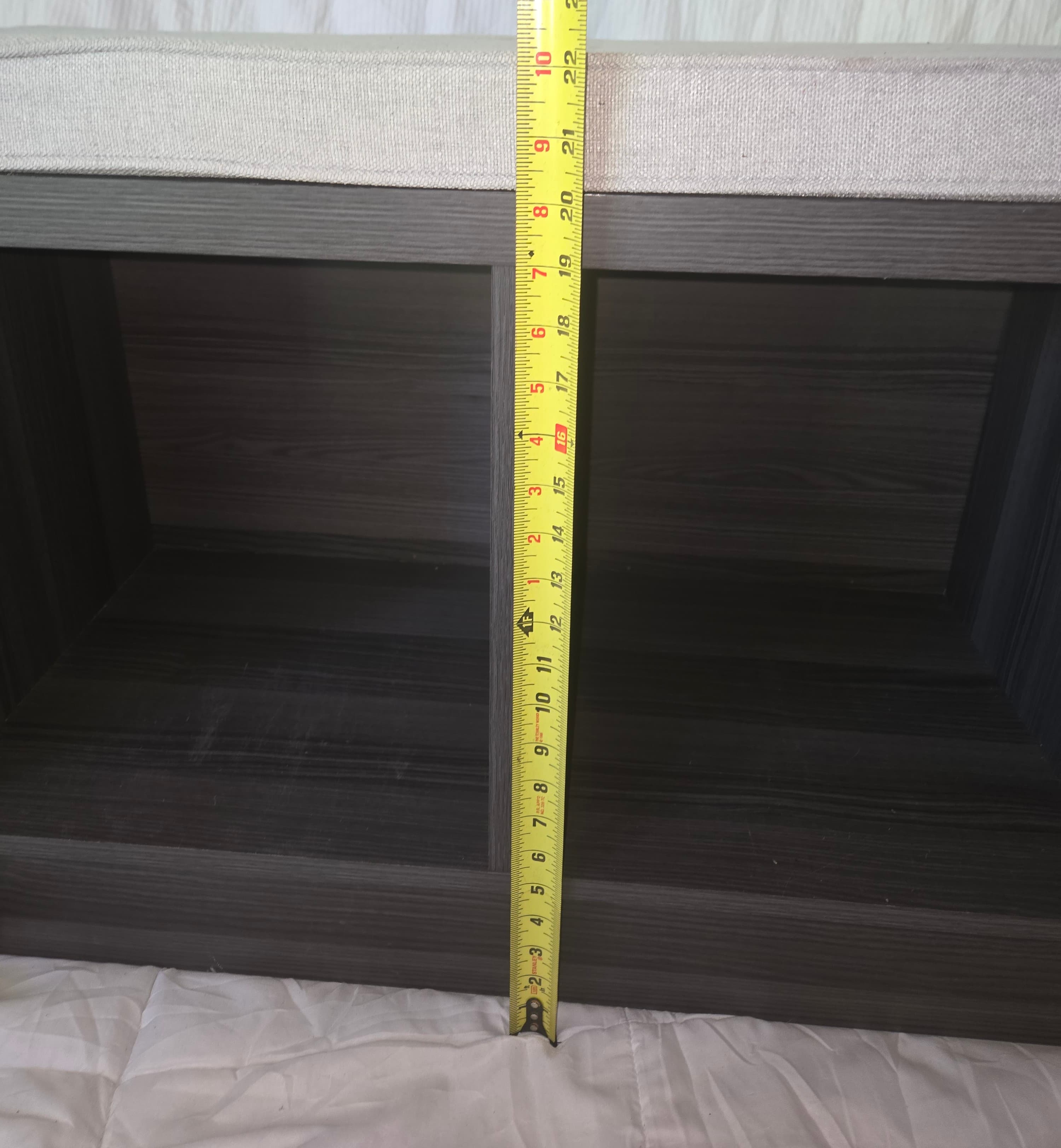 Entryway Storage Bench with Cushion and Shelves - Thumbnail 2