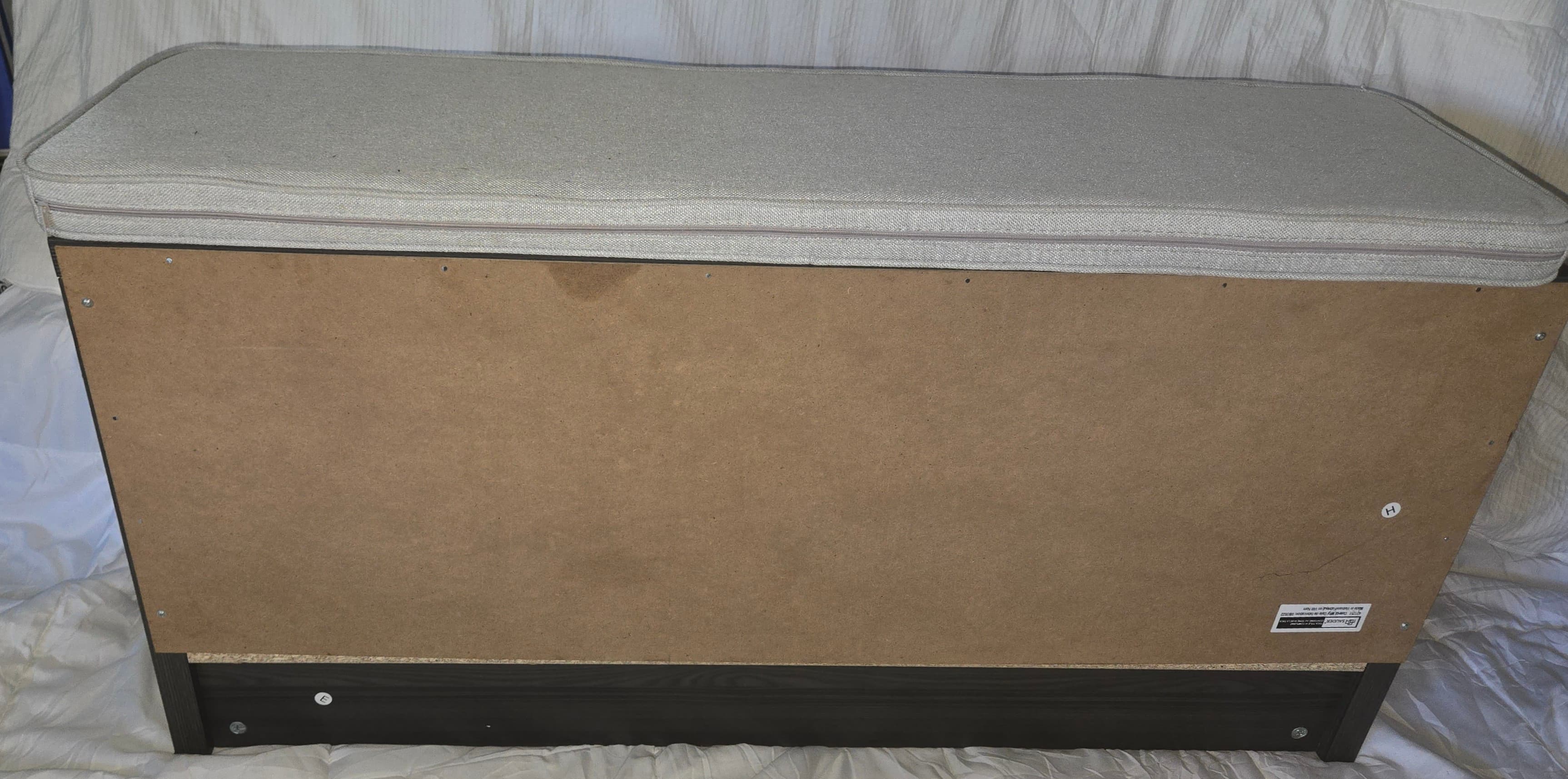 Entryway Storage Bench with Cushion and Shelves - Thumbnail 4