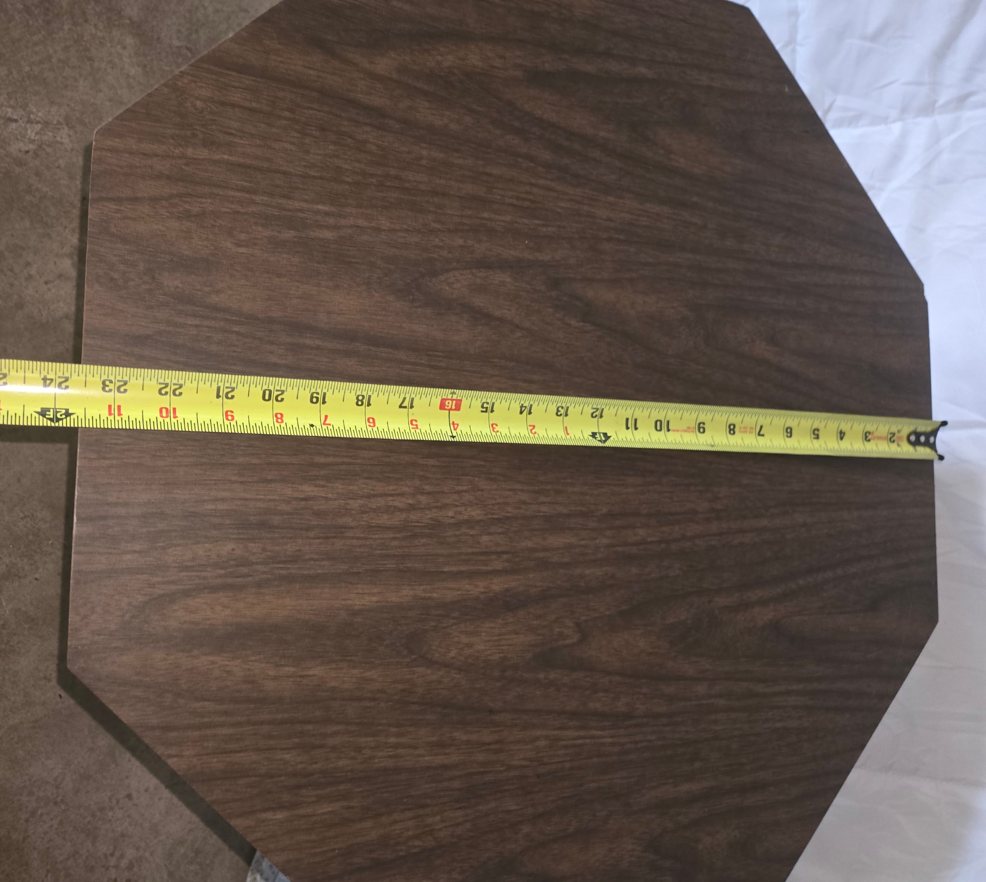 Mid-Century Modern Octagonal Wood Side Table - Thumbnail 4