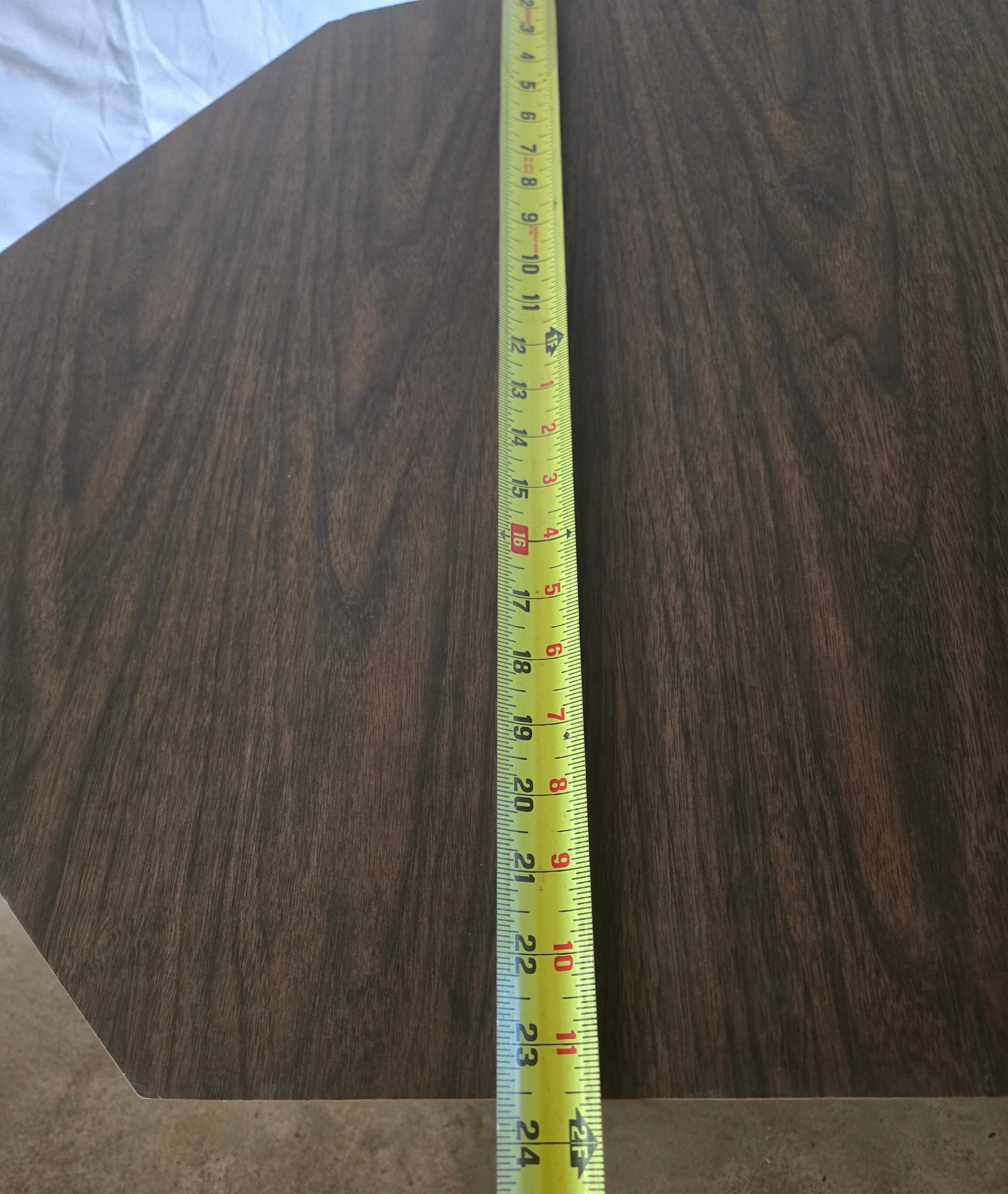 Mid-Century Modern Octagonal Wood Side Table - Thumbnail 3
