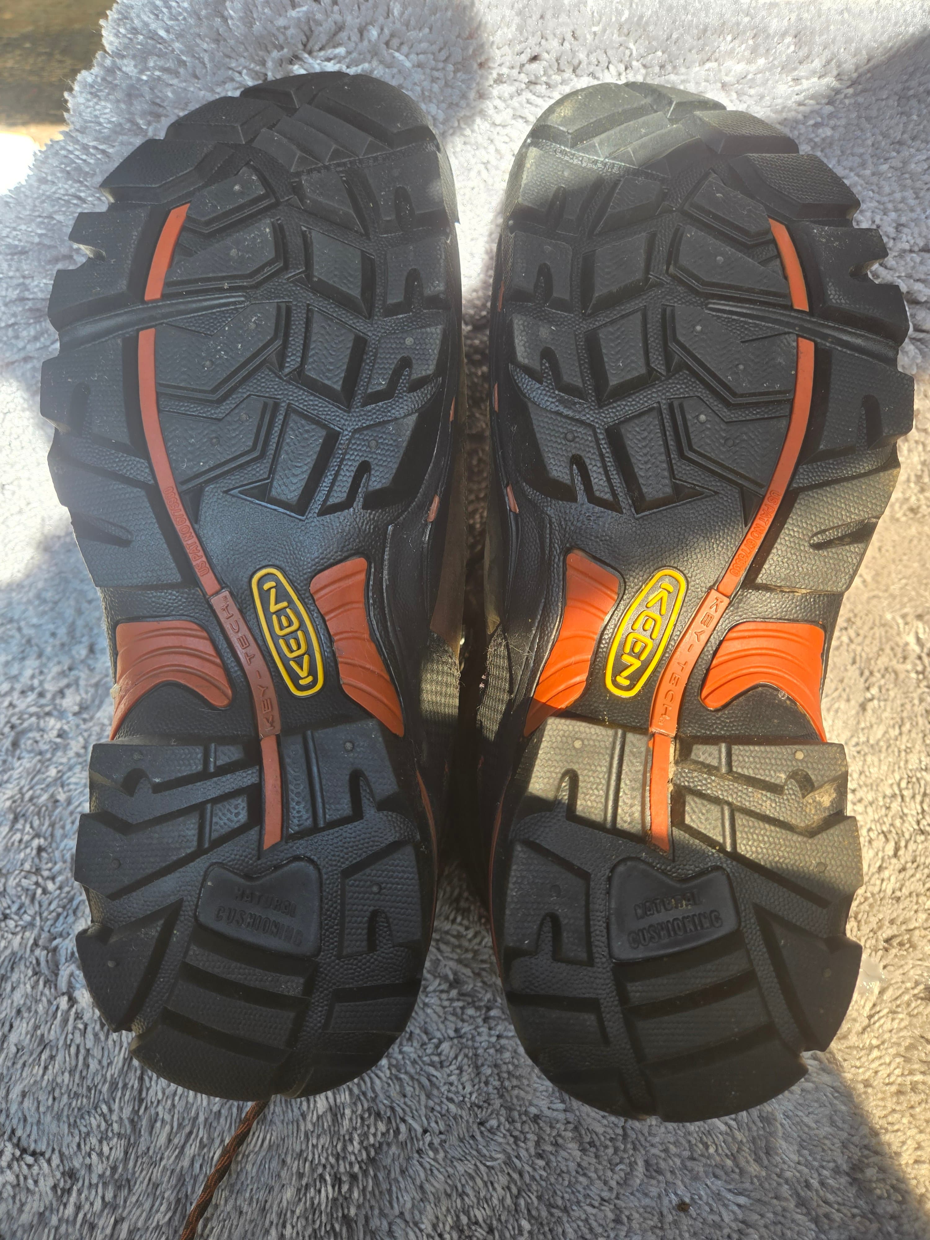 KEEN Men's Waterproof Hiking Boots Brown/Orange - Thumbnail 6