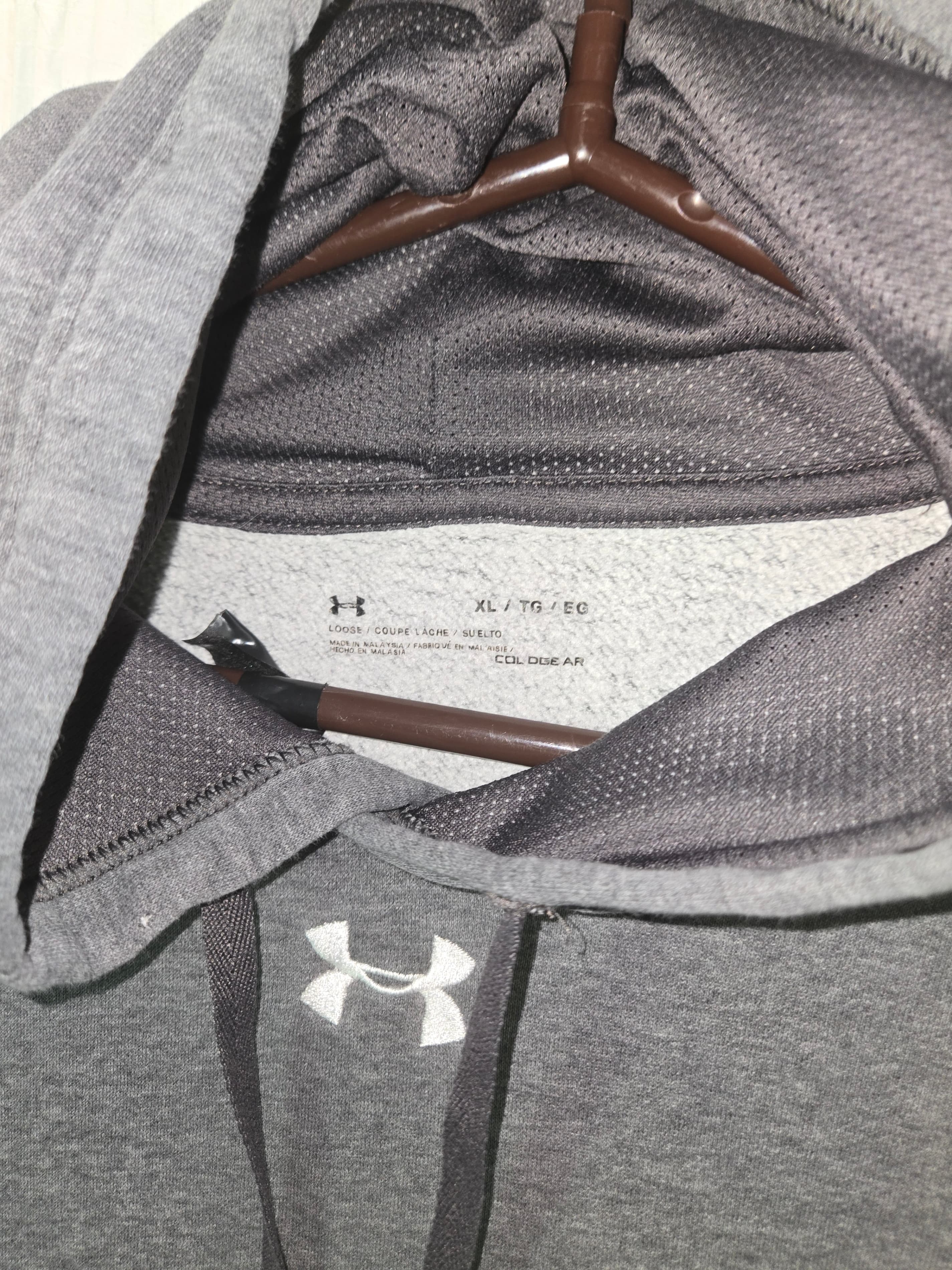 Under Armour Men's Hustle Fleece Pullover Hoodie - Size XL - Thumbnail 3