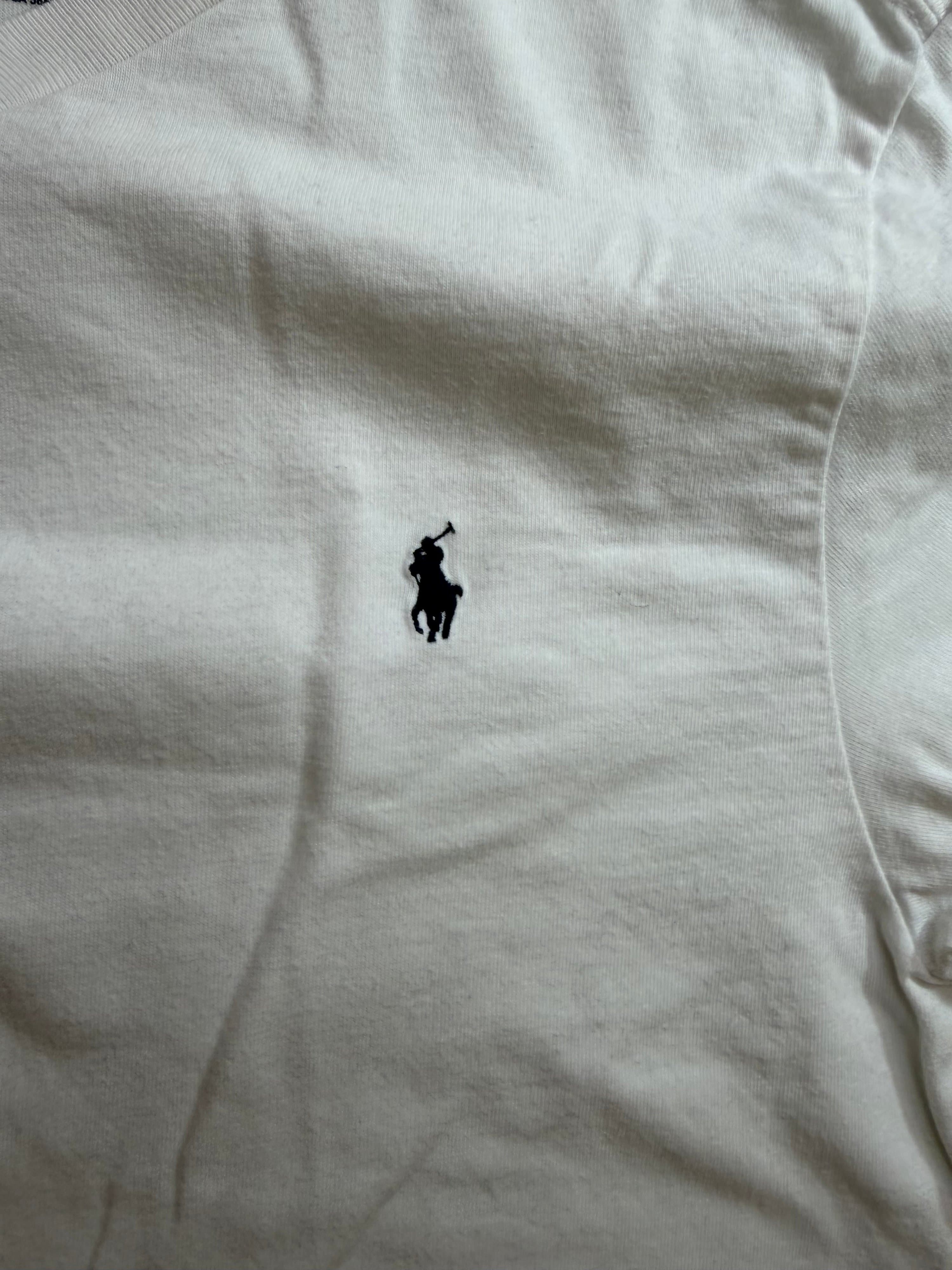 Polo Ralph Lauren Boys V-Neck T-Shirt Sz L 14-16 White Pony Logo - Thumbnail 3