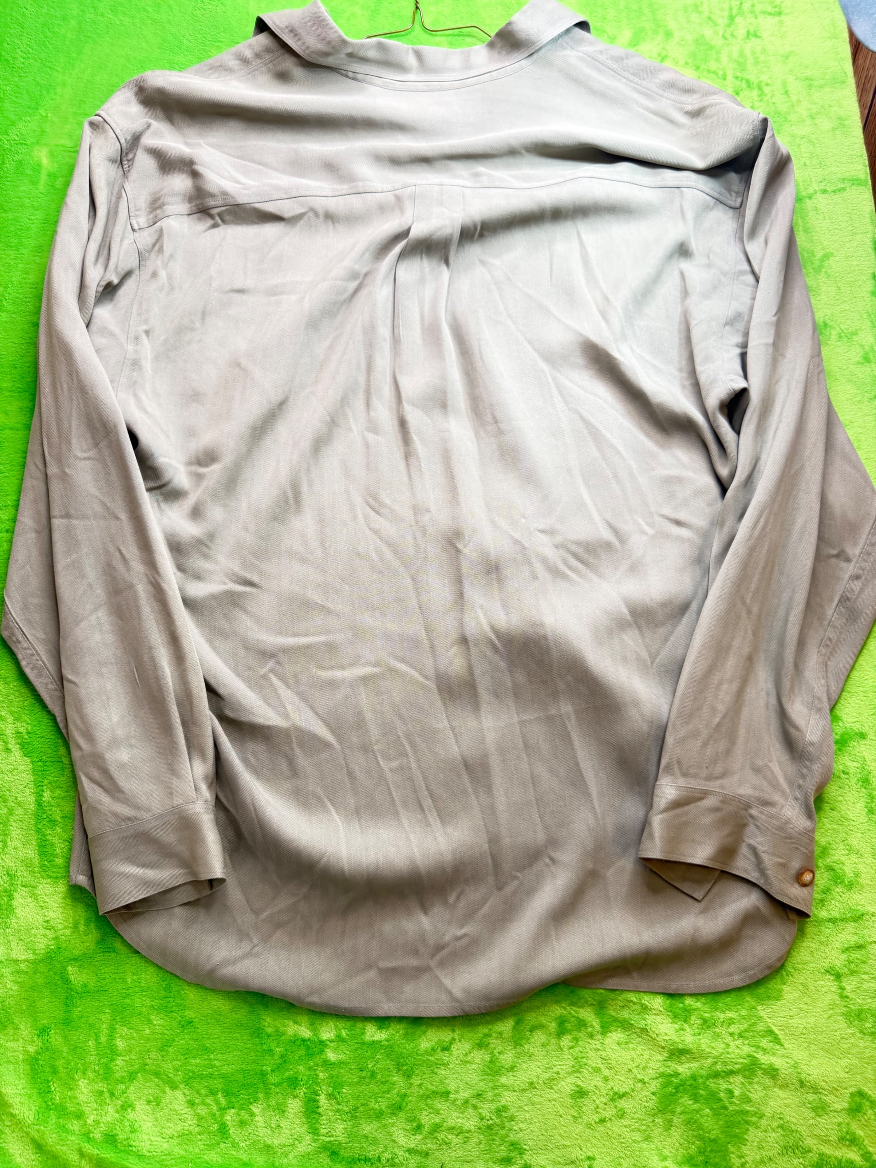 Vtg Tommy Bahama 100% Silk LS Button Down Shirt Mens XL Gray - Thumbnail 7