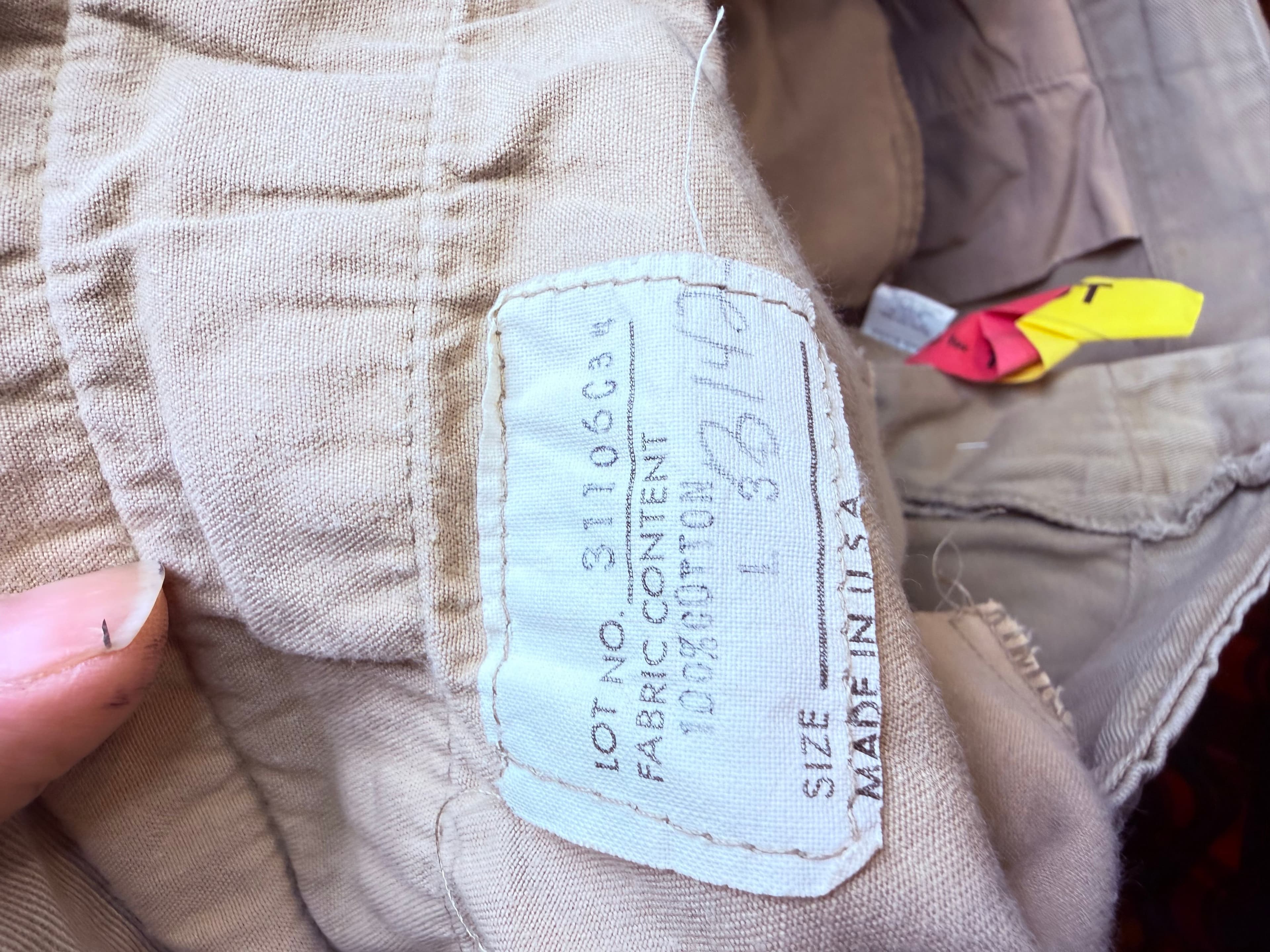 Vtg Cabela's Sidney NE Cargo Pants Mens 36x30 Khaki 100% Cotton USA - Thumbnail 4