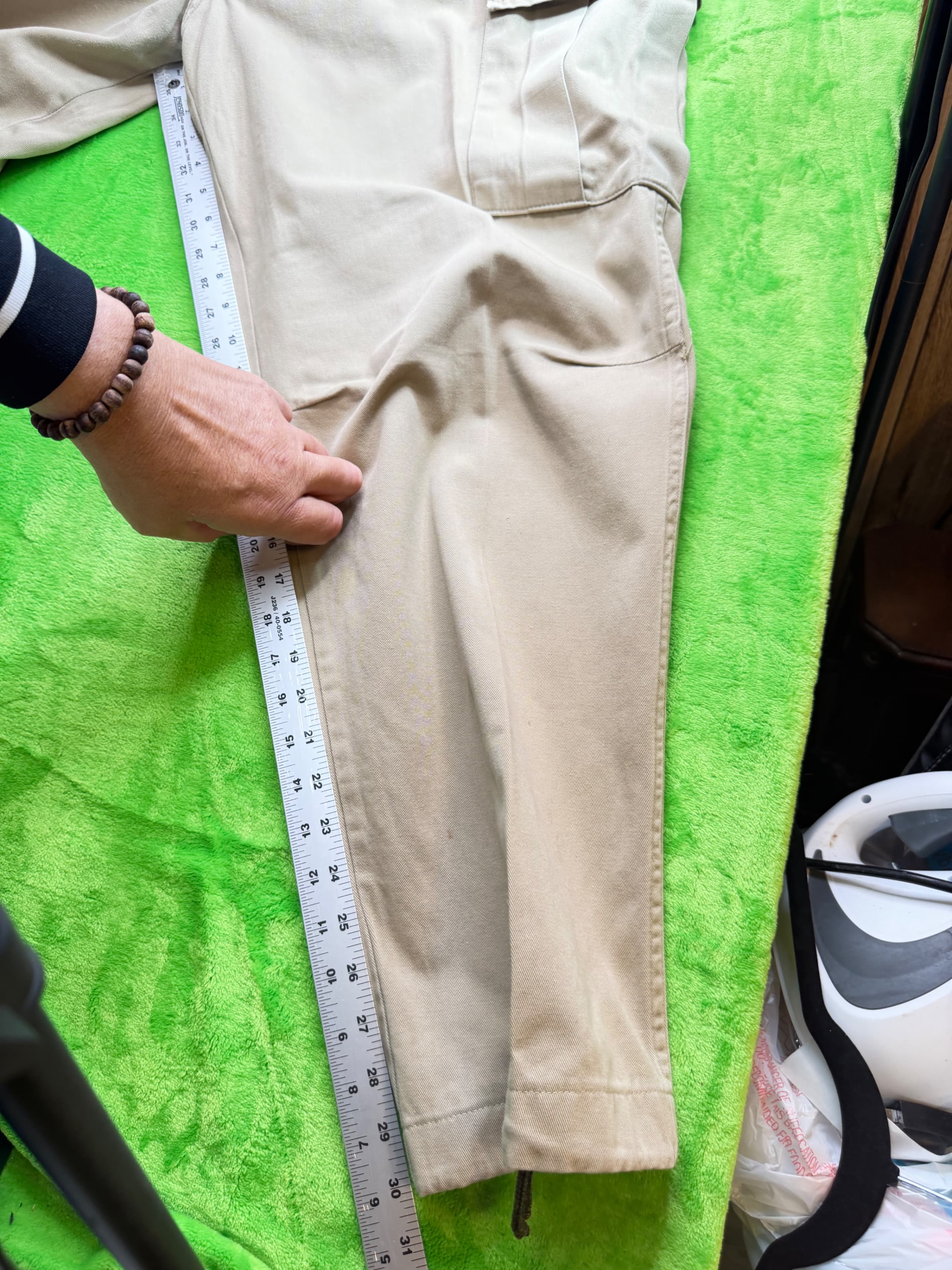 Vtg Cabela's Sidney NE Cargo Pants Mens 36x30 Khaki 100% Cotton USA - Thumbnail 9