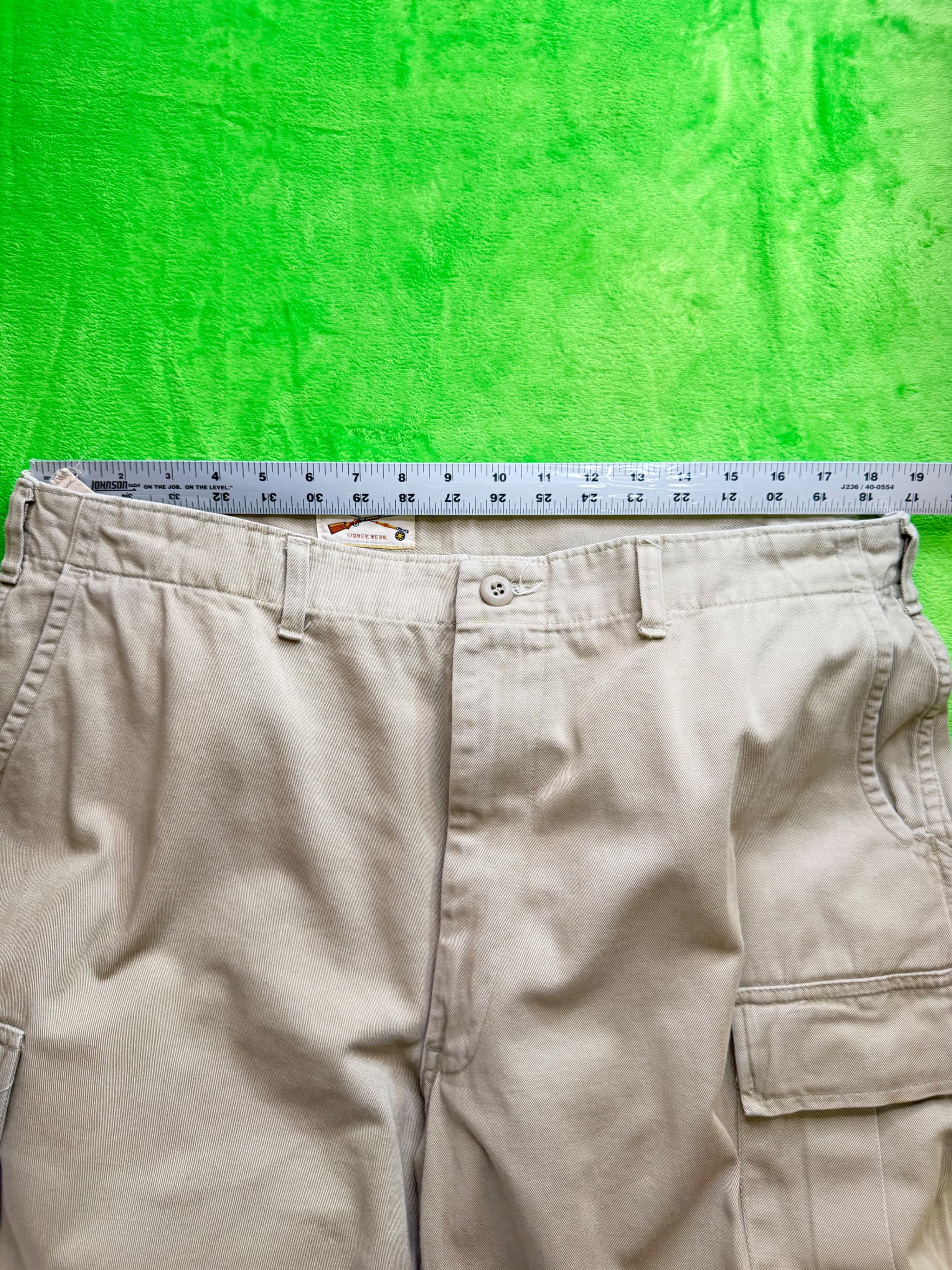 Vtg Cabela's Sidney NE Cargo Pants Mens 36x30 Khaki 100% Cotton USA - Thumbnail 11