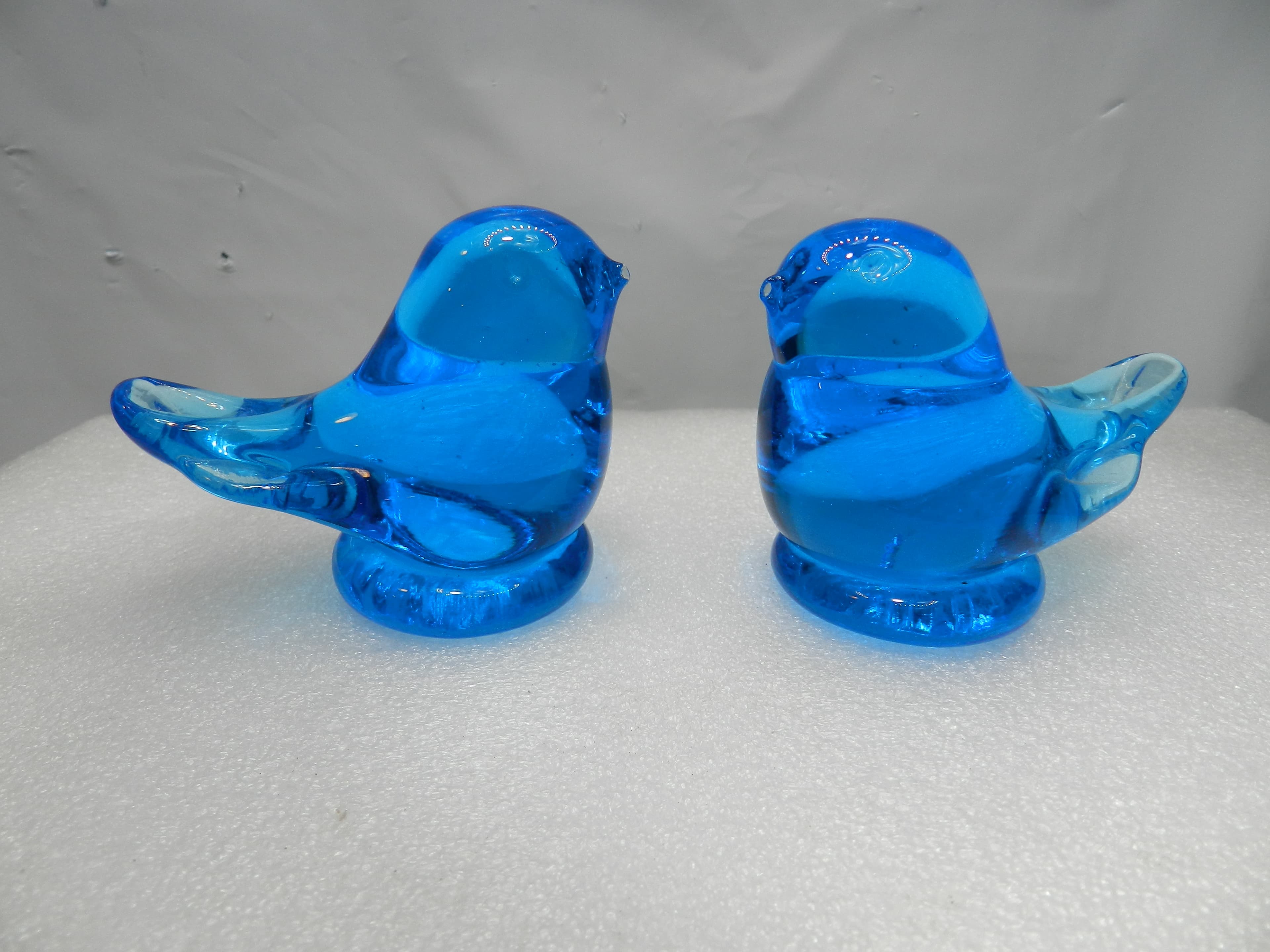 2 Authentic Terra Studios Bluebird of Happiness Glass Birds Leo Ward 1987 (N9J) - Thumbnail 12