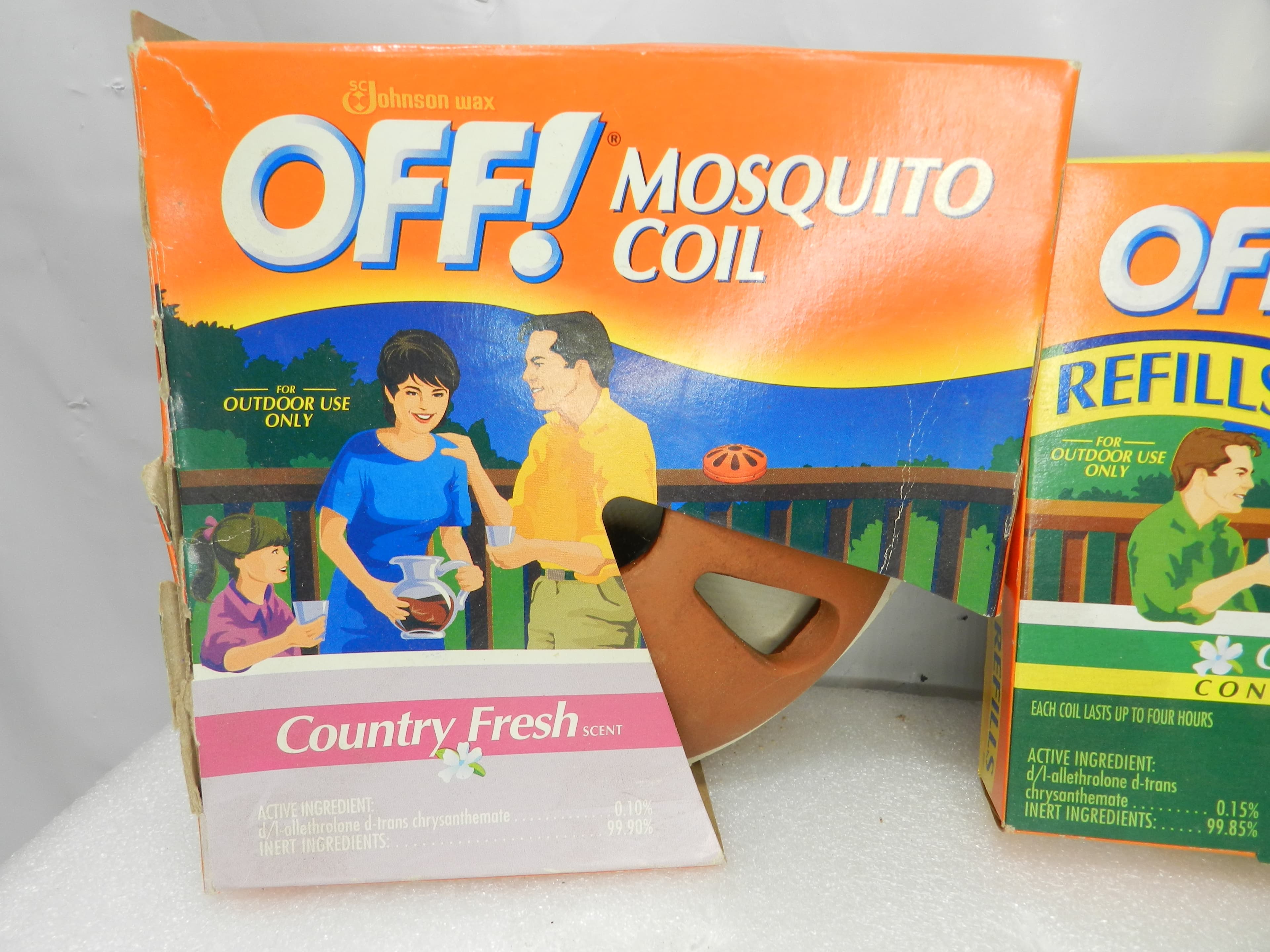 VTG OFF Mosquito Repellent Coil Terracotta Holder Country Fresh & Refills N14J - Thumbnail 4
