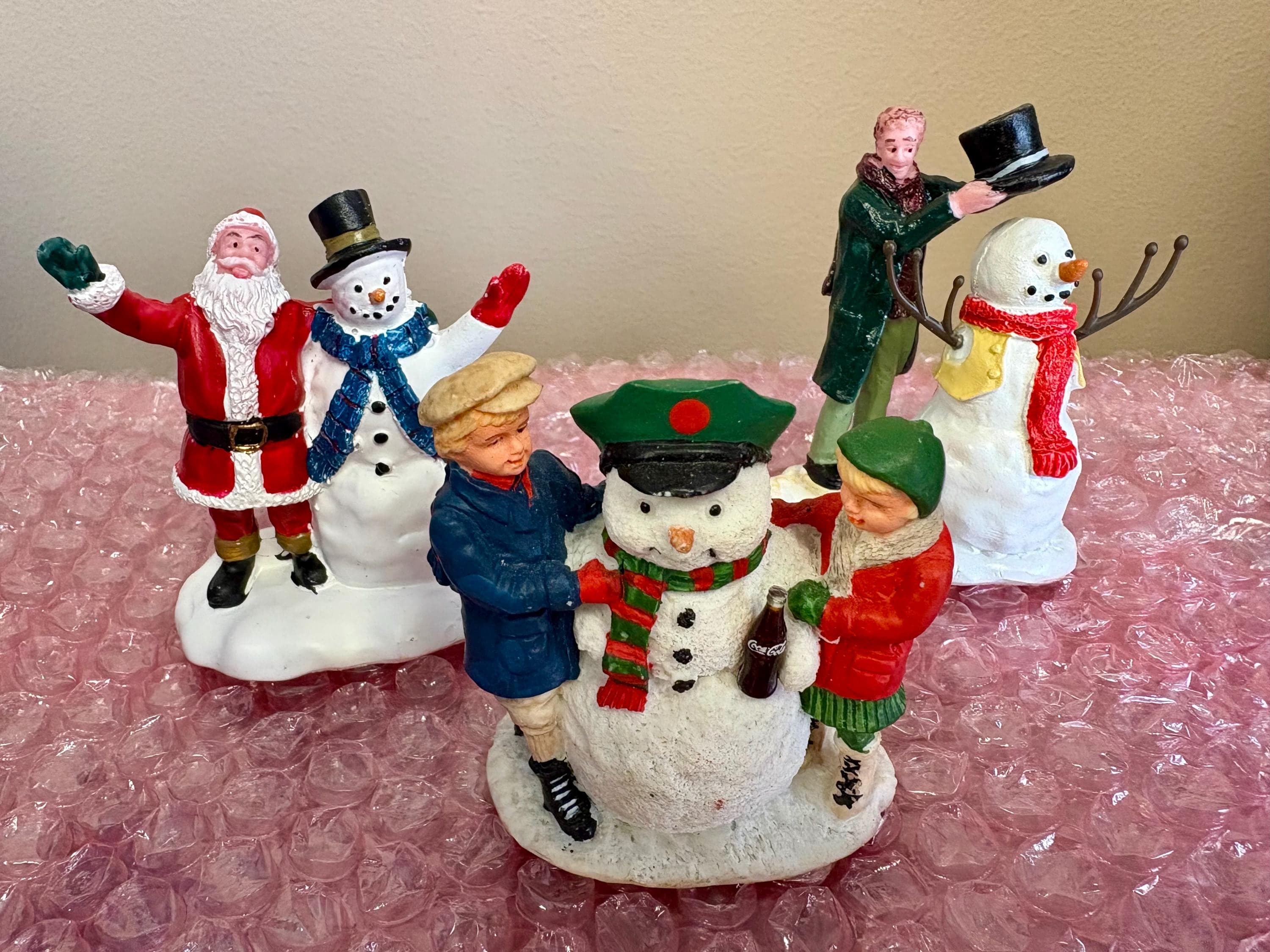 Vintage 1992 Coca Cola Christmas Figurine: “Thirsty the Snowman”- plus 2 other Snowman Christmas figurine - Thumbnail 2
