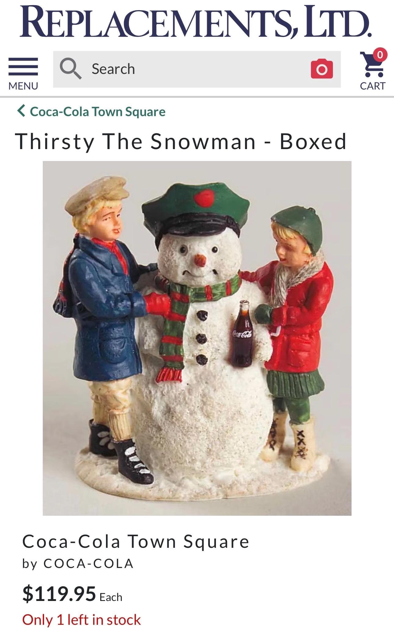 Vintage 1992 Coca Cola Christmas Figurine: “Thirsty the Snowman”- plus 2 other Snowman Christmas figurine - Thumbnail 4