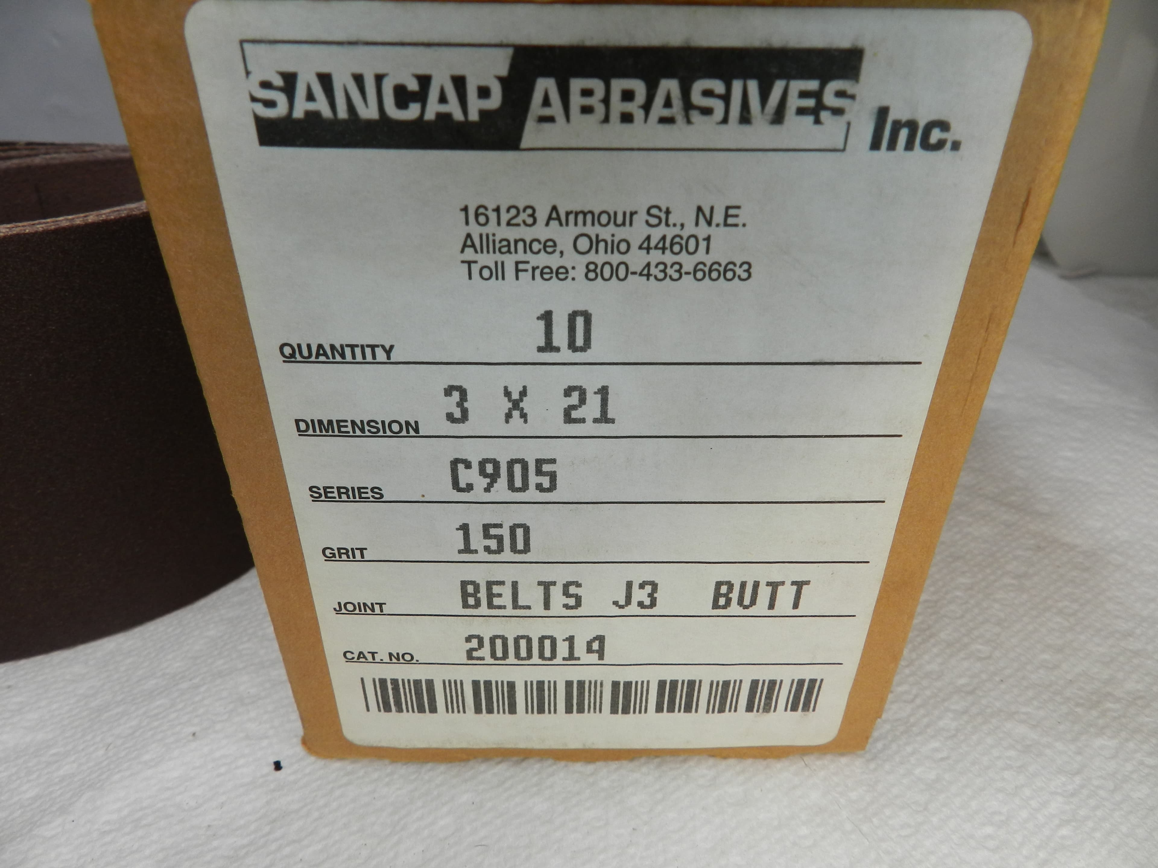 10 PACK 3x21 Inch Sanding Belts Sander Sheet 150 Grit Aluminum Oxide (N17J) - Thumbnail 3
