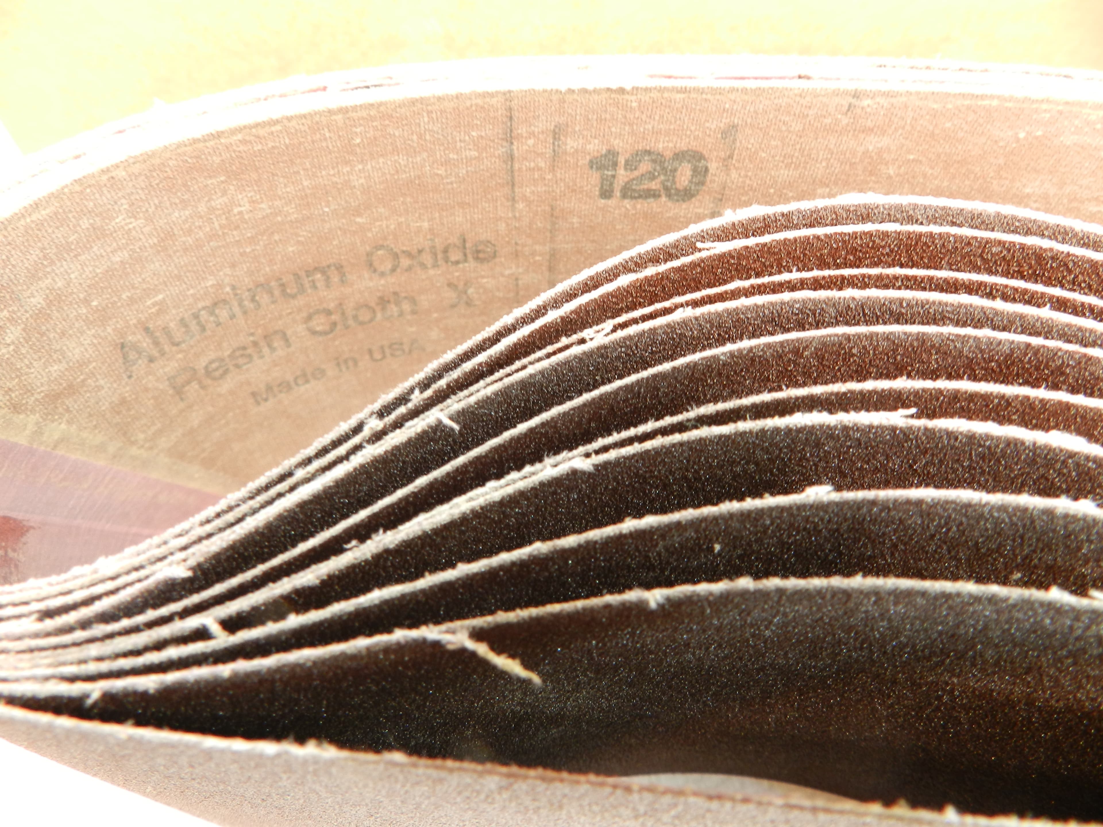 10 PACK 3x21 Inch Sanding Belts Sander Sheet 120 Grit Aluminum Oxide (N19J) - Thumbnail 2