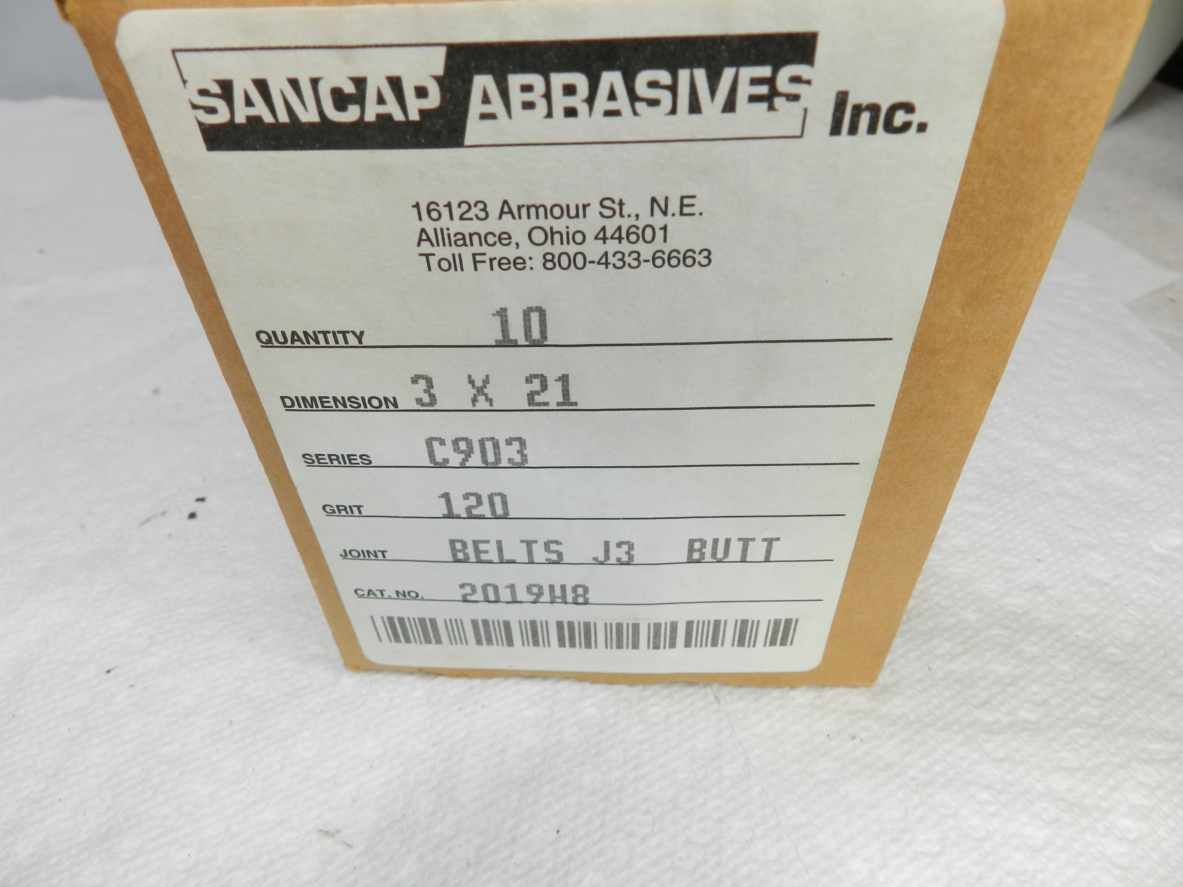 10 PACK 3x21 Inch Sanding Belts Sander Sheet 120 Grit Aluminum Oxide (N19J) - Thumbnail 3