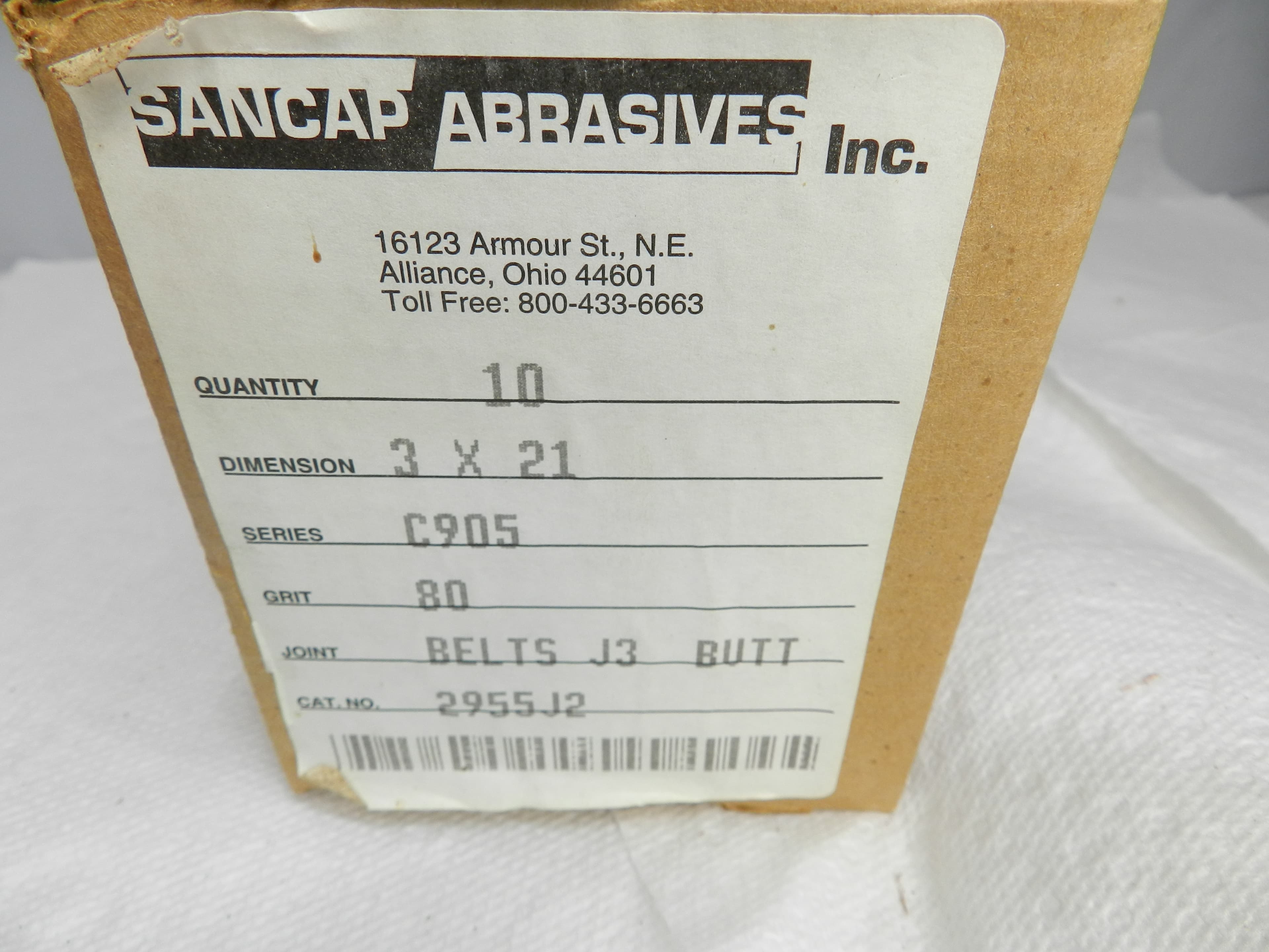 10 PACK 3x21 Inch Sanding Belts Sander Sheet 80 Grit Aluminum Oxide (N20J) - Thumbnail 3