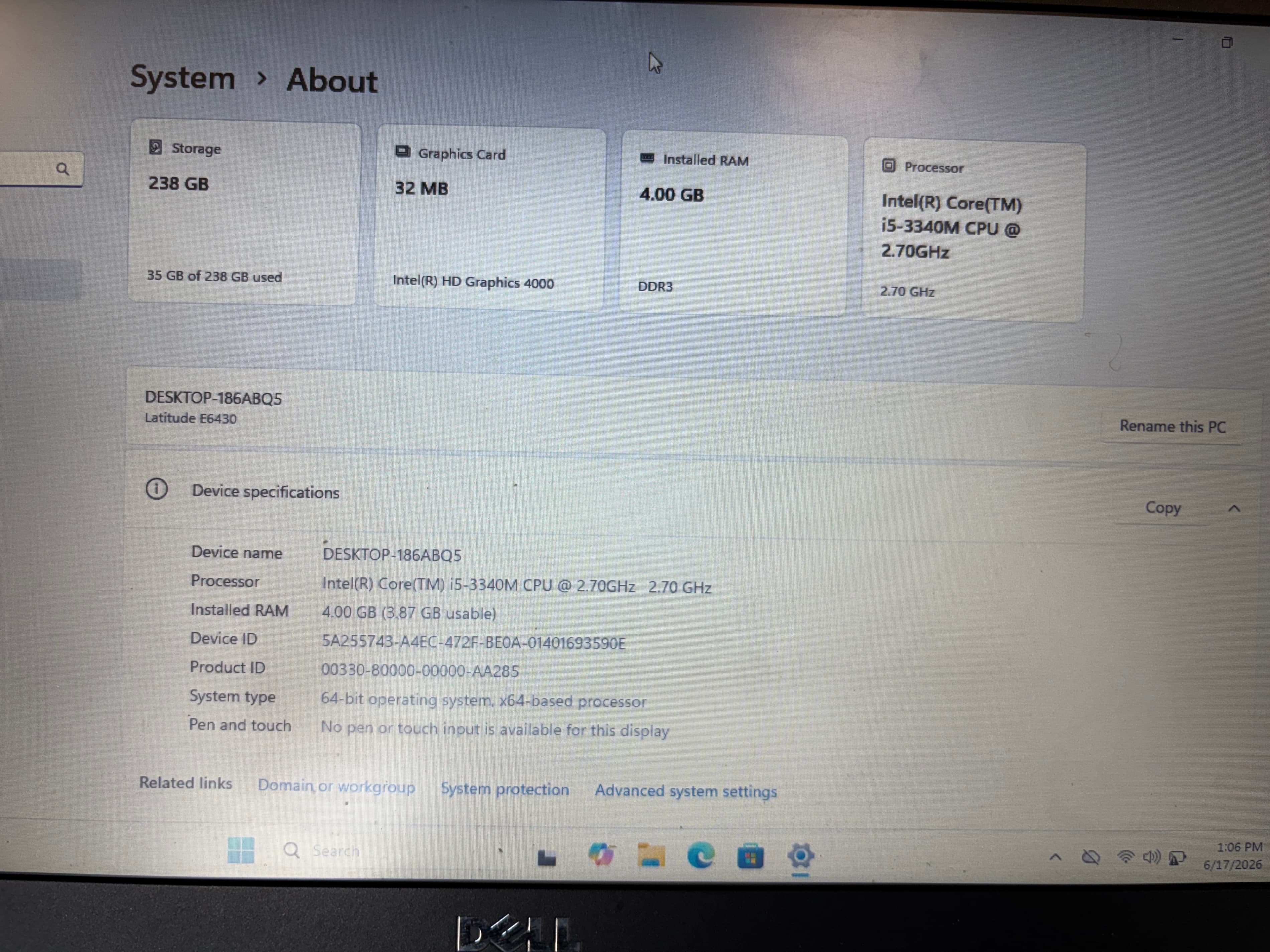 Dell Latitude E6430 Laptop i5 4GB RAM 128GB SSD - Thumbnail 4