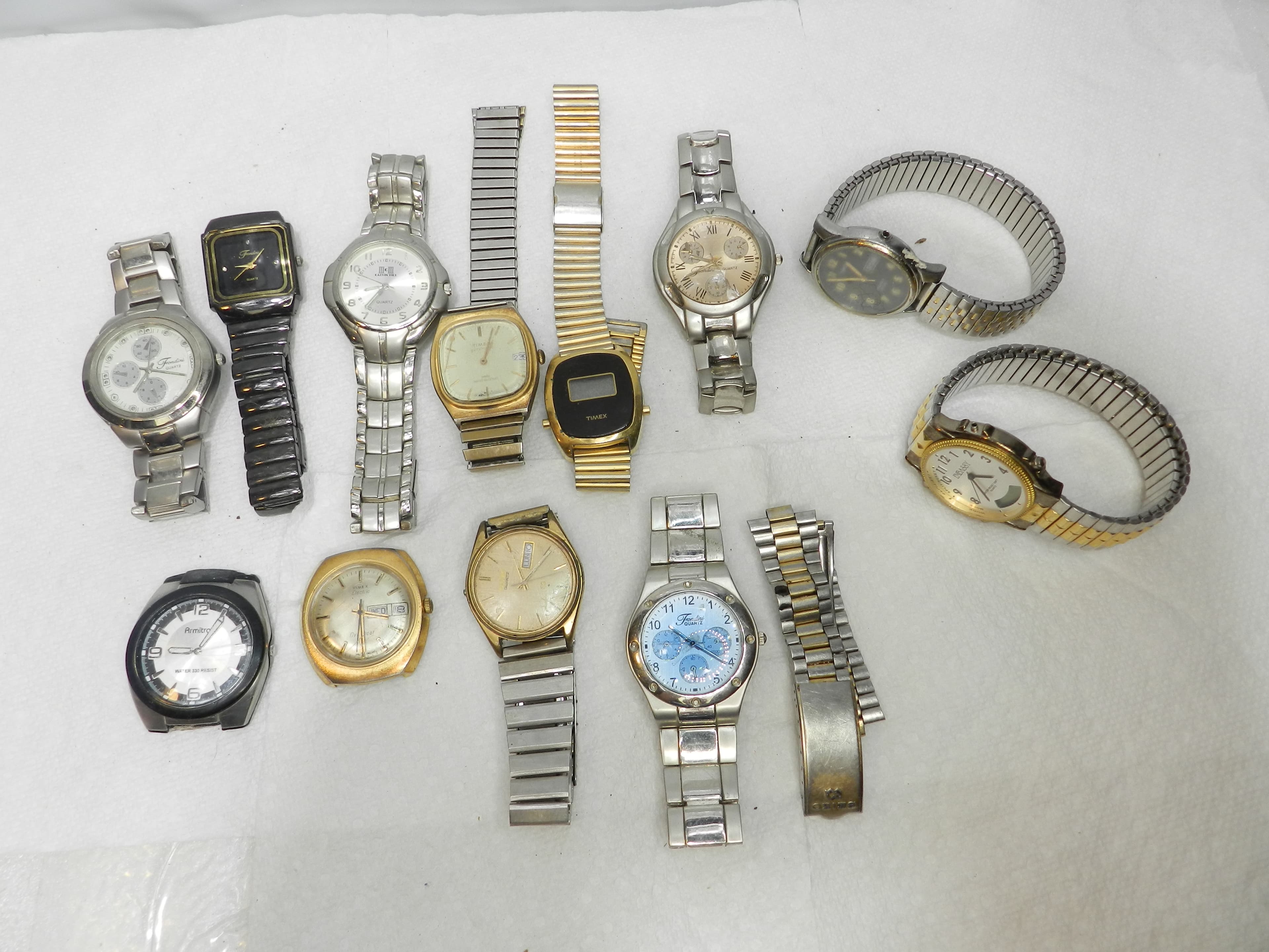 12 Vintage Mens Wrist Watches Mixed Brands (N25J) - Thumbnail 2
