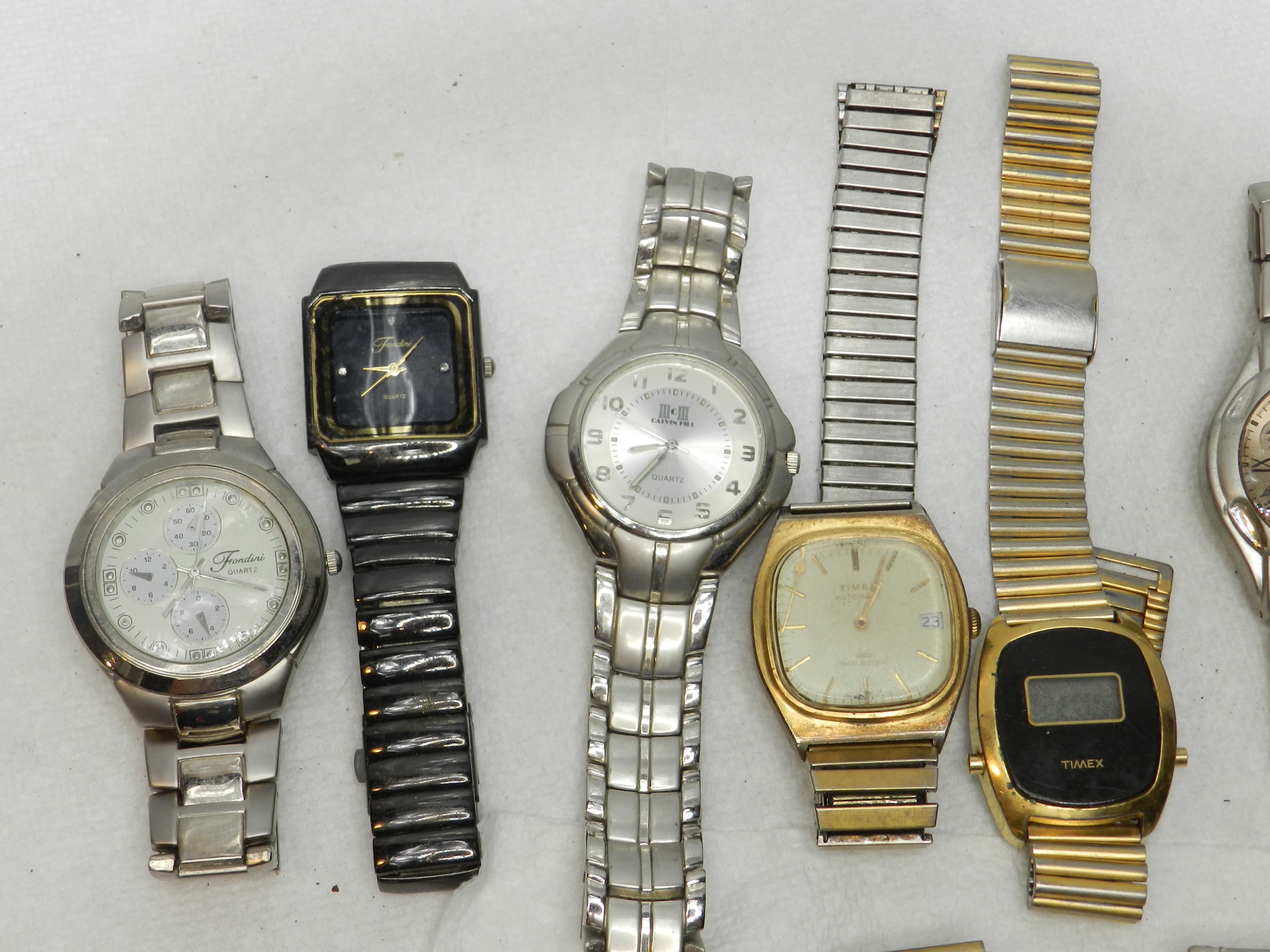 12 Vintage Mens Wrist Watches Mixed Brands (N25J) - Thumbnail 11