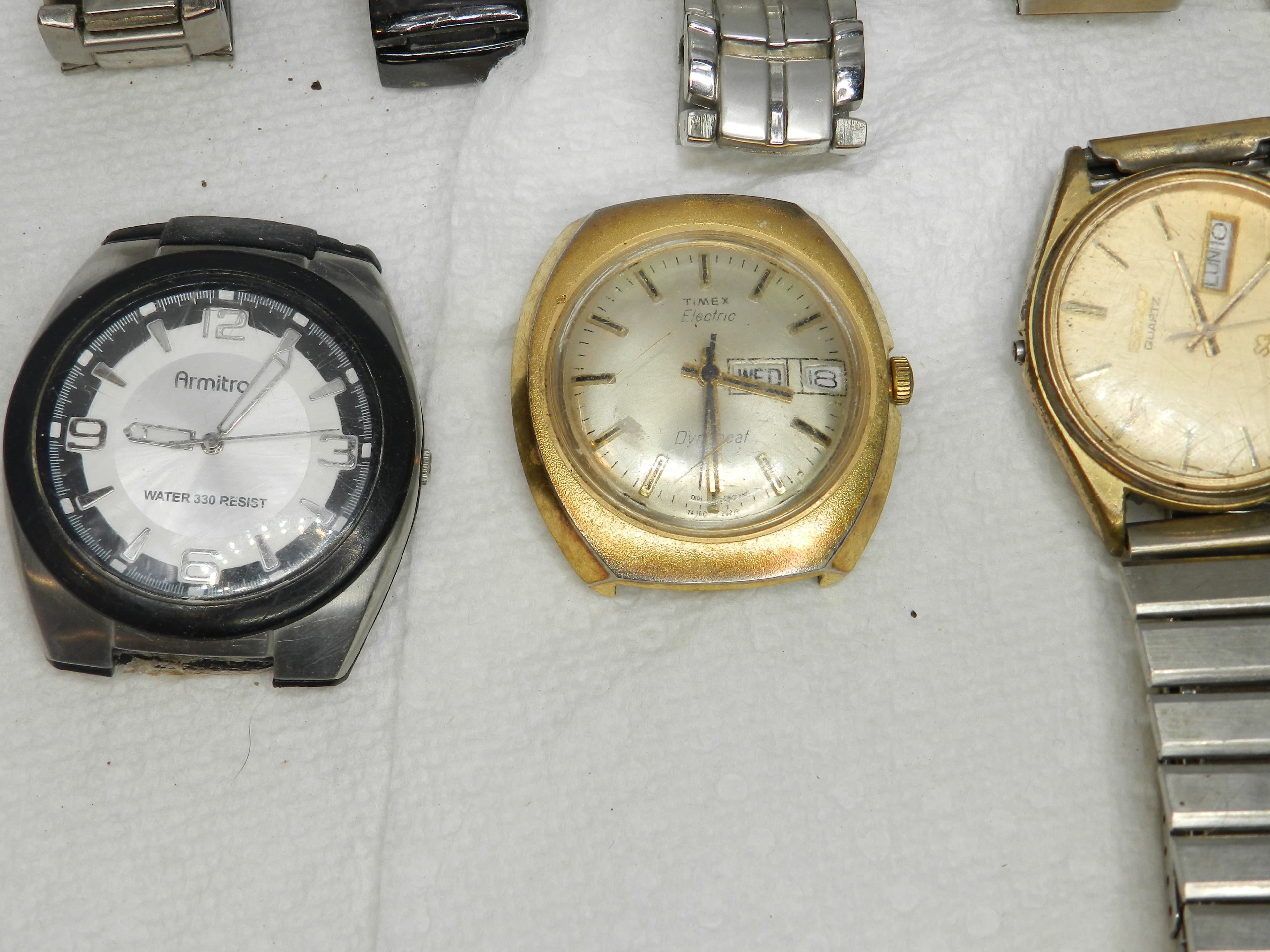 12 Vintage Mens Wrist Watches Mixed Brands (N25J) - Thumbnail 13
