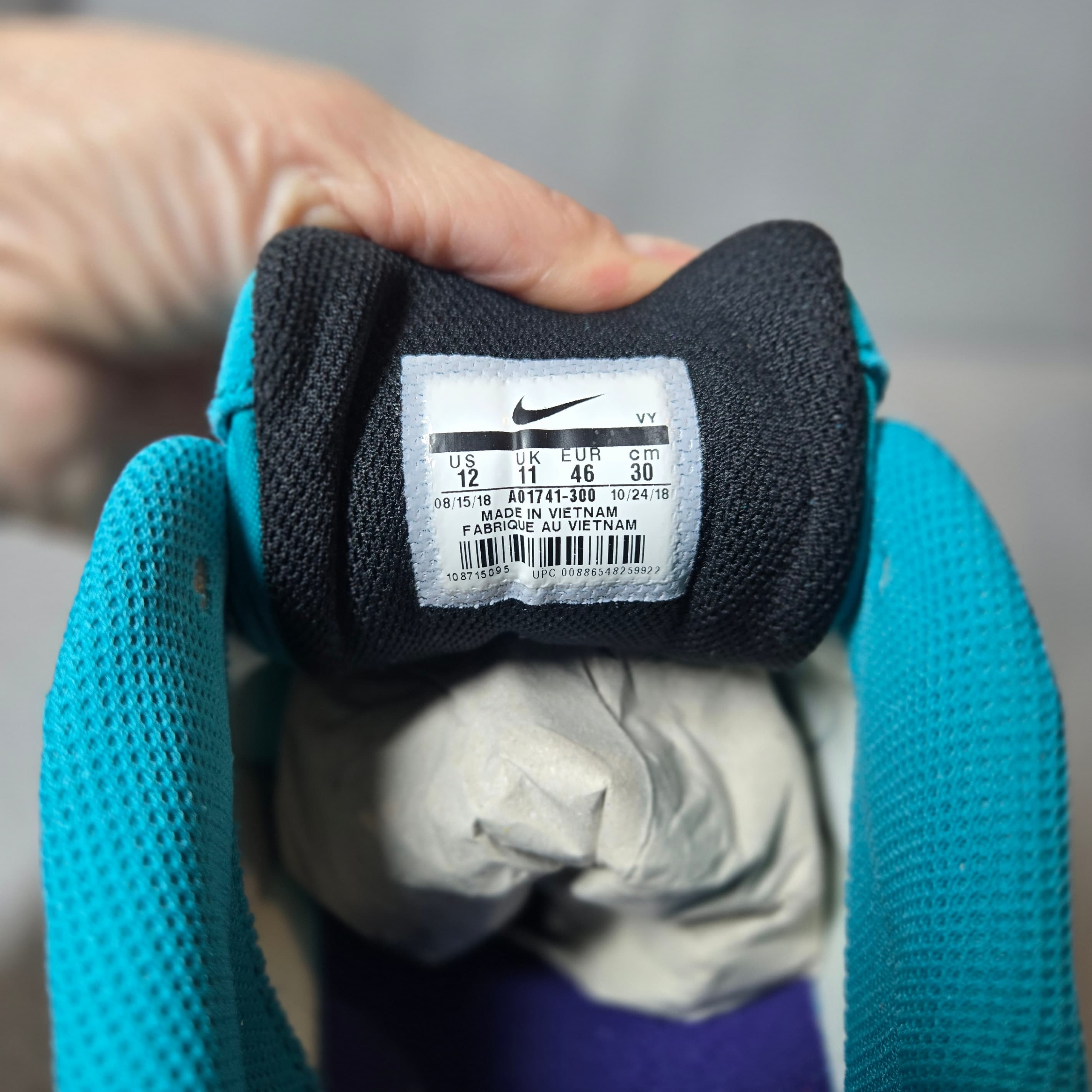 Nike Air Max Sneakers Teal Purple Size 12 - Thumbnail 3