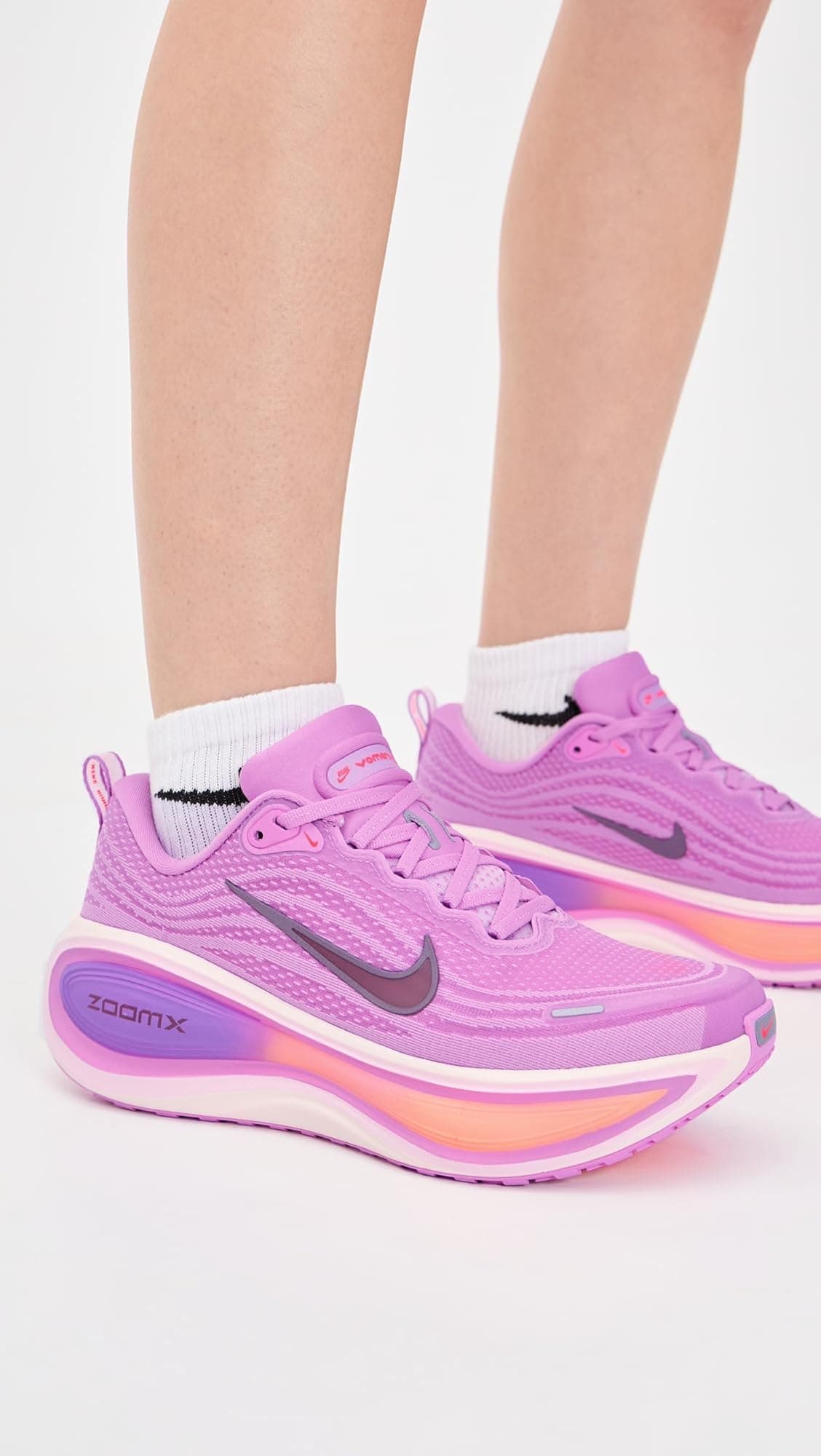 Nike Women's Vomero Plus Sneakers - Magenta/Black/Pink Foam/Violet - 8 - Thumbnail 2