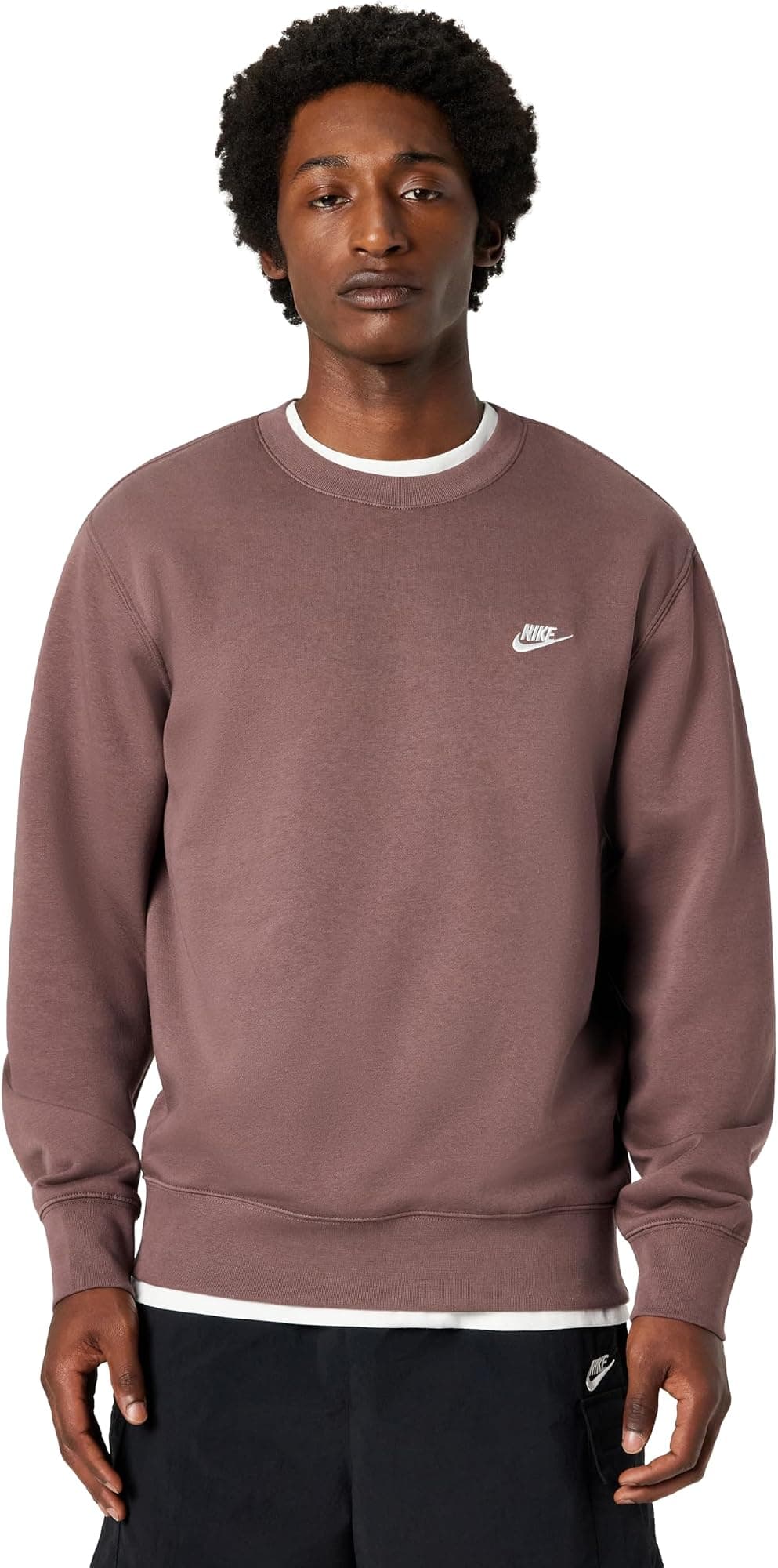 Nike Men's Club Fleece Crew Sweatshirt - Tattoo/White - Medium
