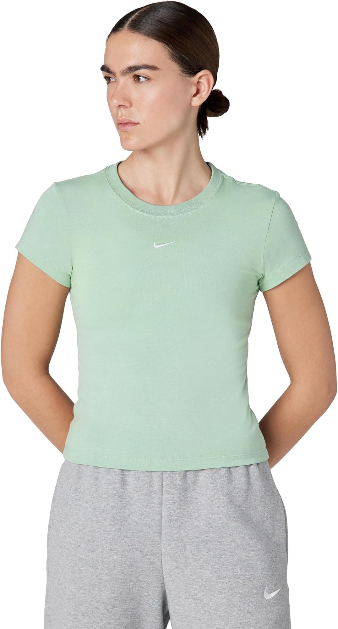 Nike Women's Sportswear Chill Knit T-Shirt - Steam/Sail - X-Small