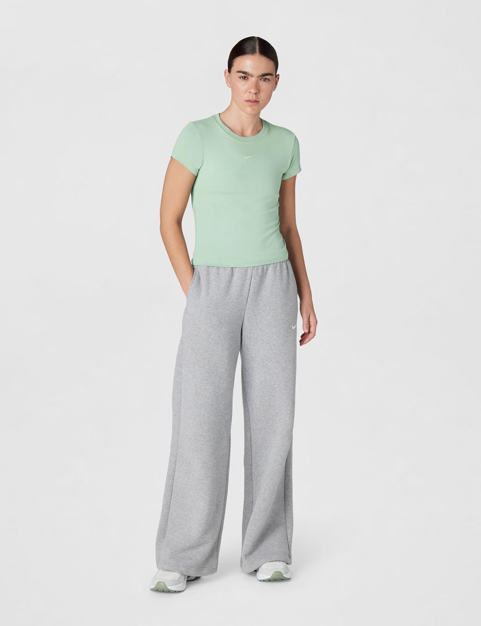 Nike Women's Sportswear Chill Knit T-Shirt - Steam/Sail - X-Small - Thumbnail 5