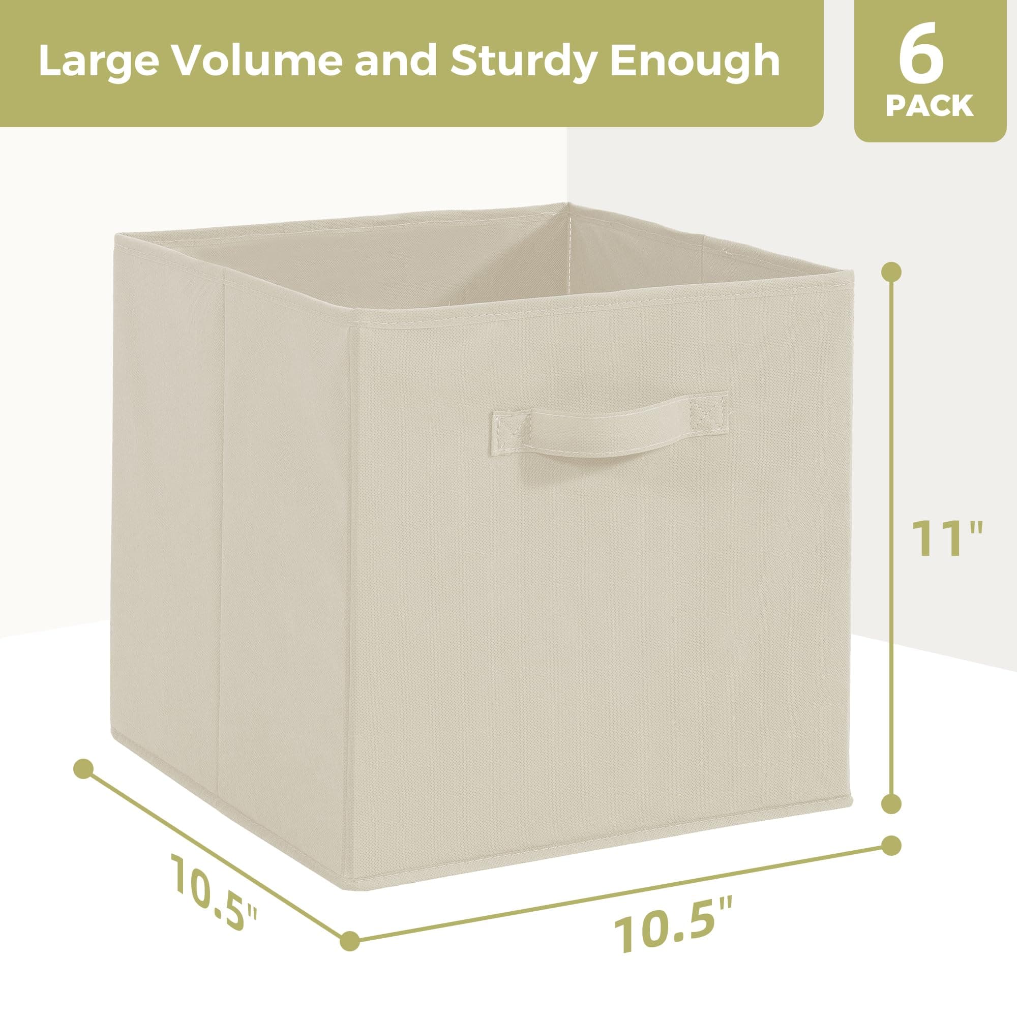 Storageideas Storage Cubes 11 Inch Cube Storage Bins Set Of 6 Fabric Foldable