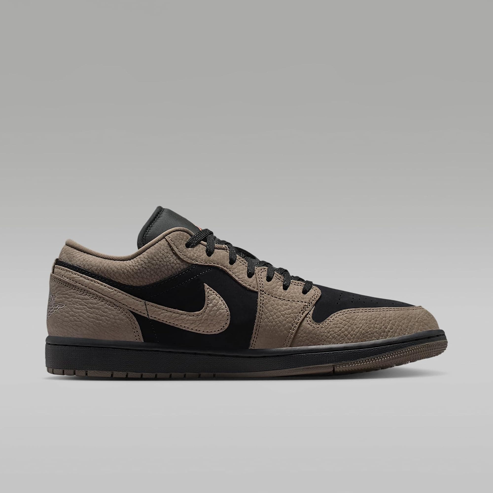 Air Jordan 1 Low SE Men's Shoes (Black/Light Wild Mango/Olive Grey) - Black/Ligh - Thumbnail 3