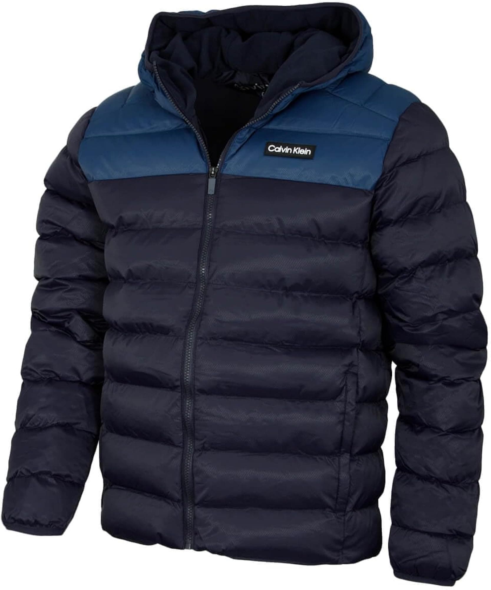 Calvin Klein Men's San Gabriel Padded Woven Jacquard Jacket - Navy Northsea - Sm
