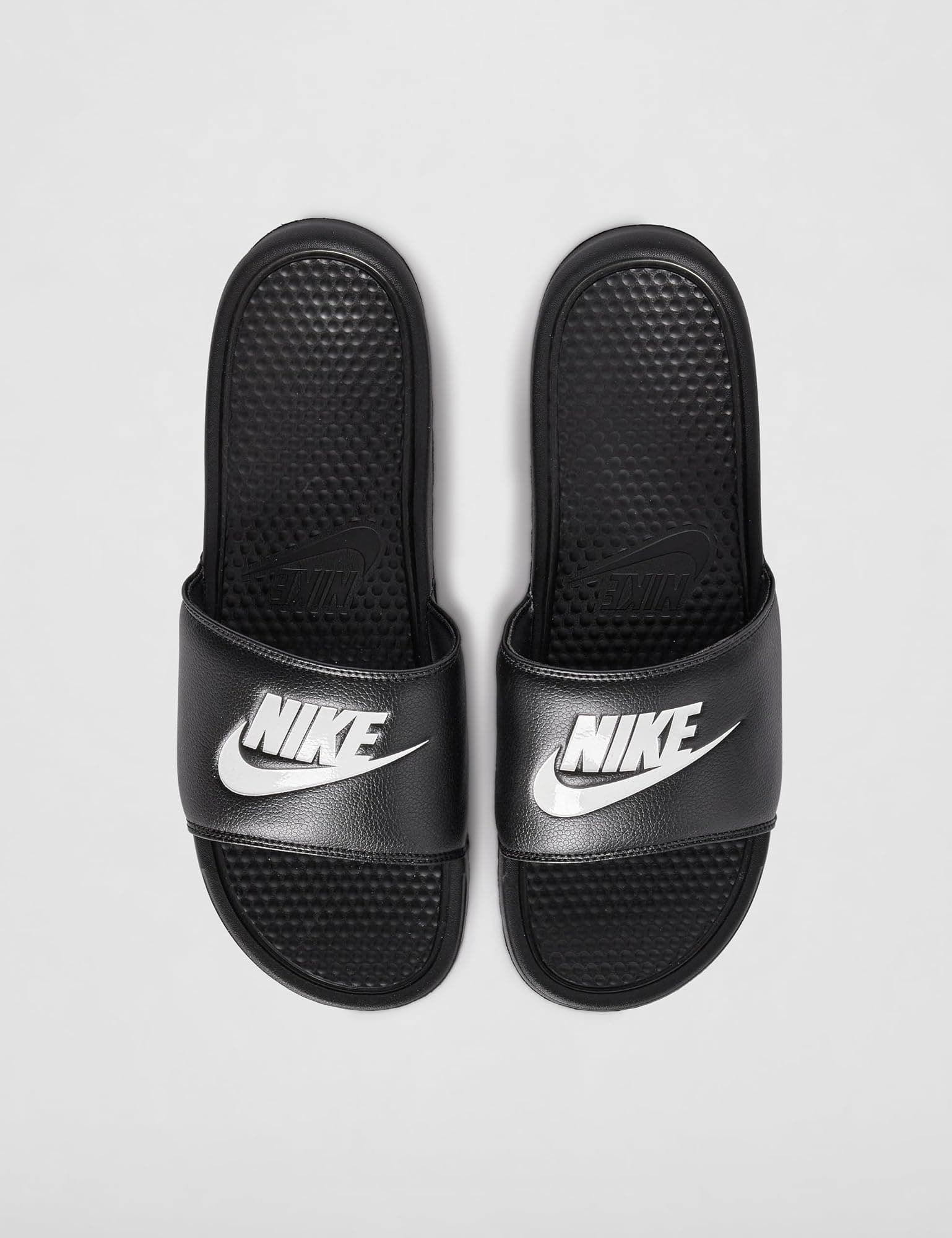 Nike Unisex Adult Benassi JDI Sandal - Black/White - 13.0 - Thumbnail 6