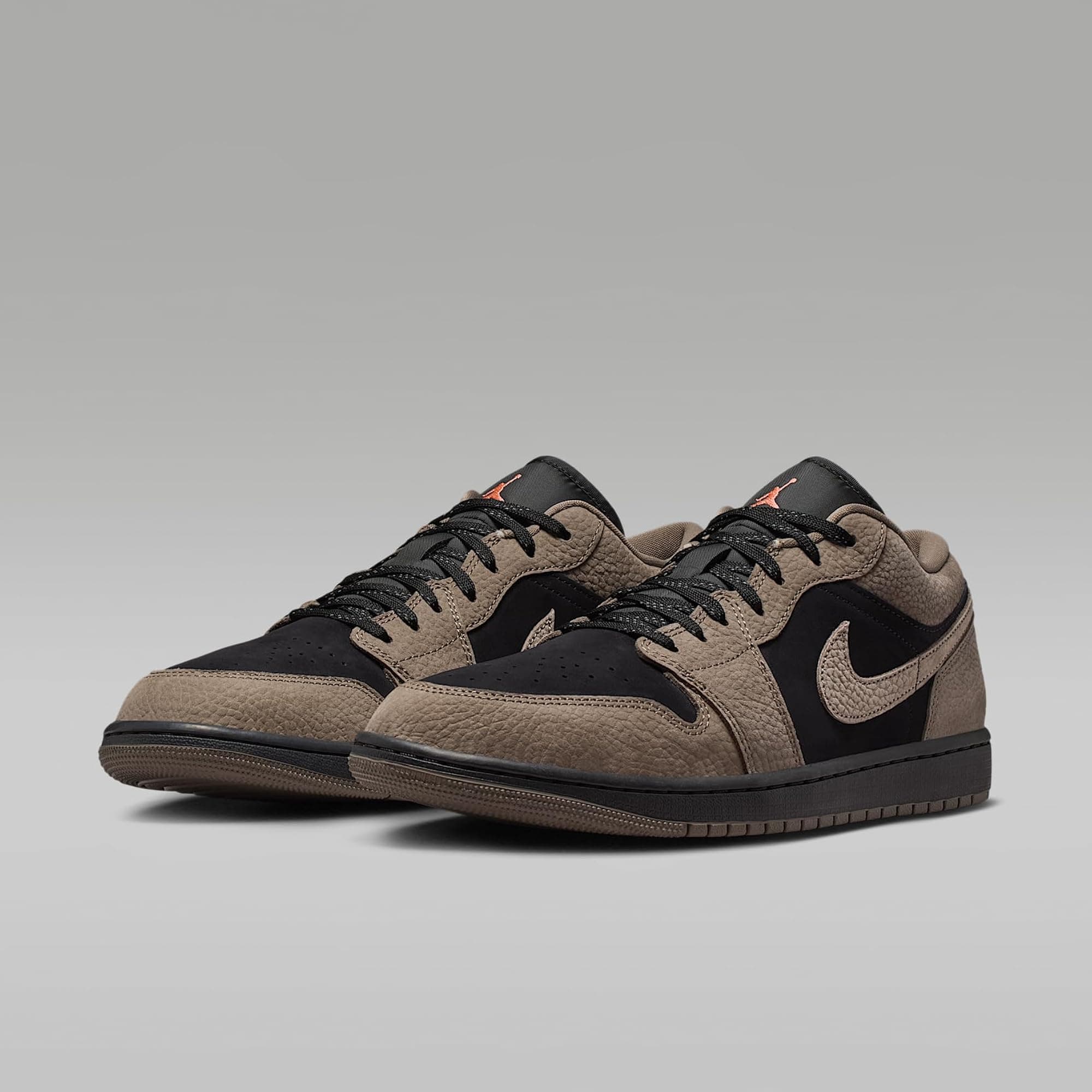 Air Jordan 1 Low SE Men's Shoes (Black/Light Wild Mango/Olive Grey) - Black/Ligh - Thumbnail 5