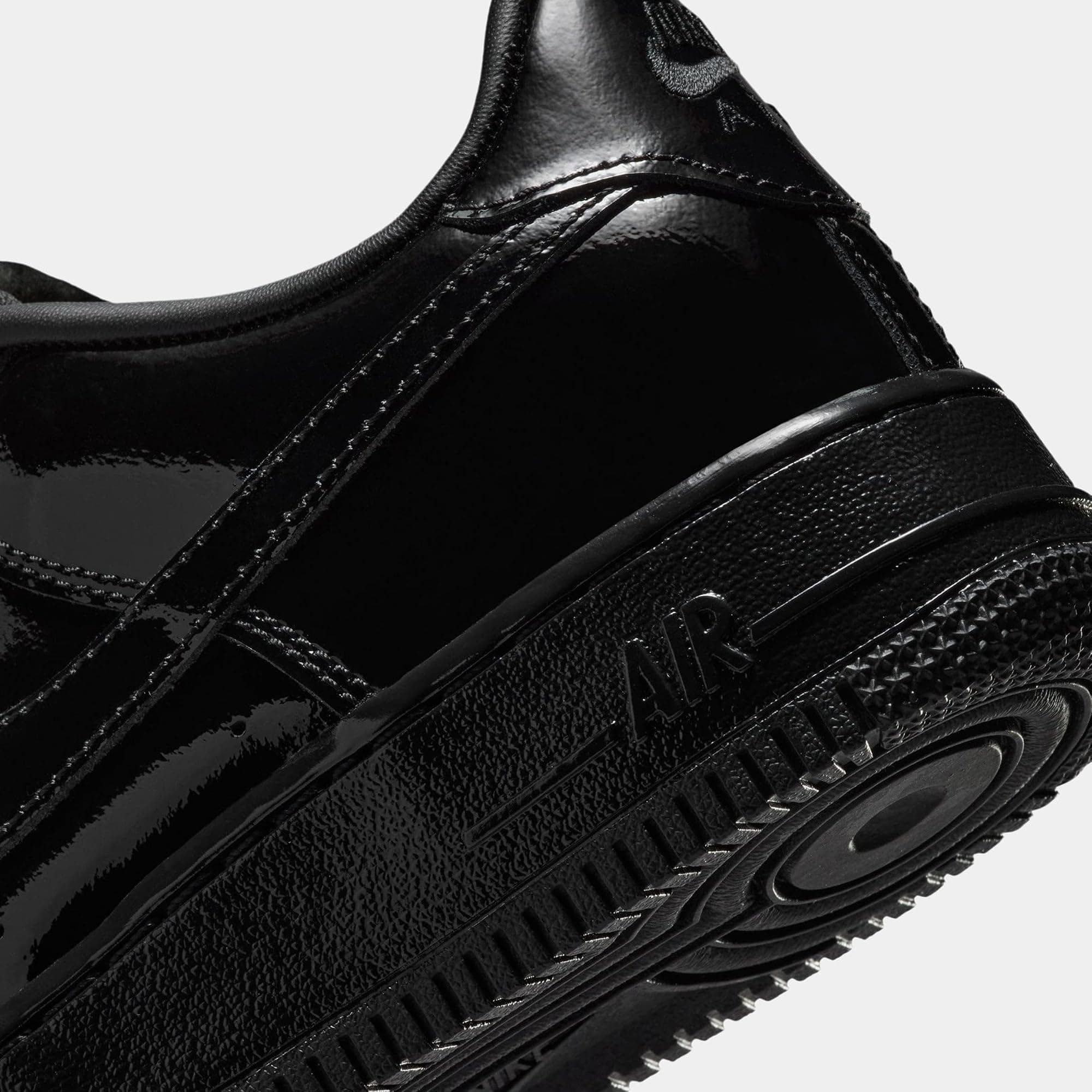 Nike Air Force 1 Low Patent Leather Grade School Lifestyle Shoes (Black) - Black - Thumbnail 6