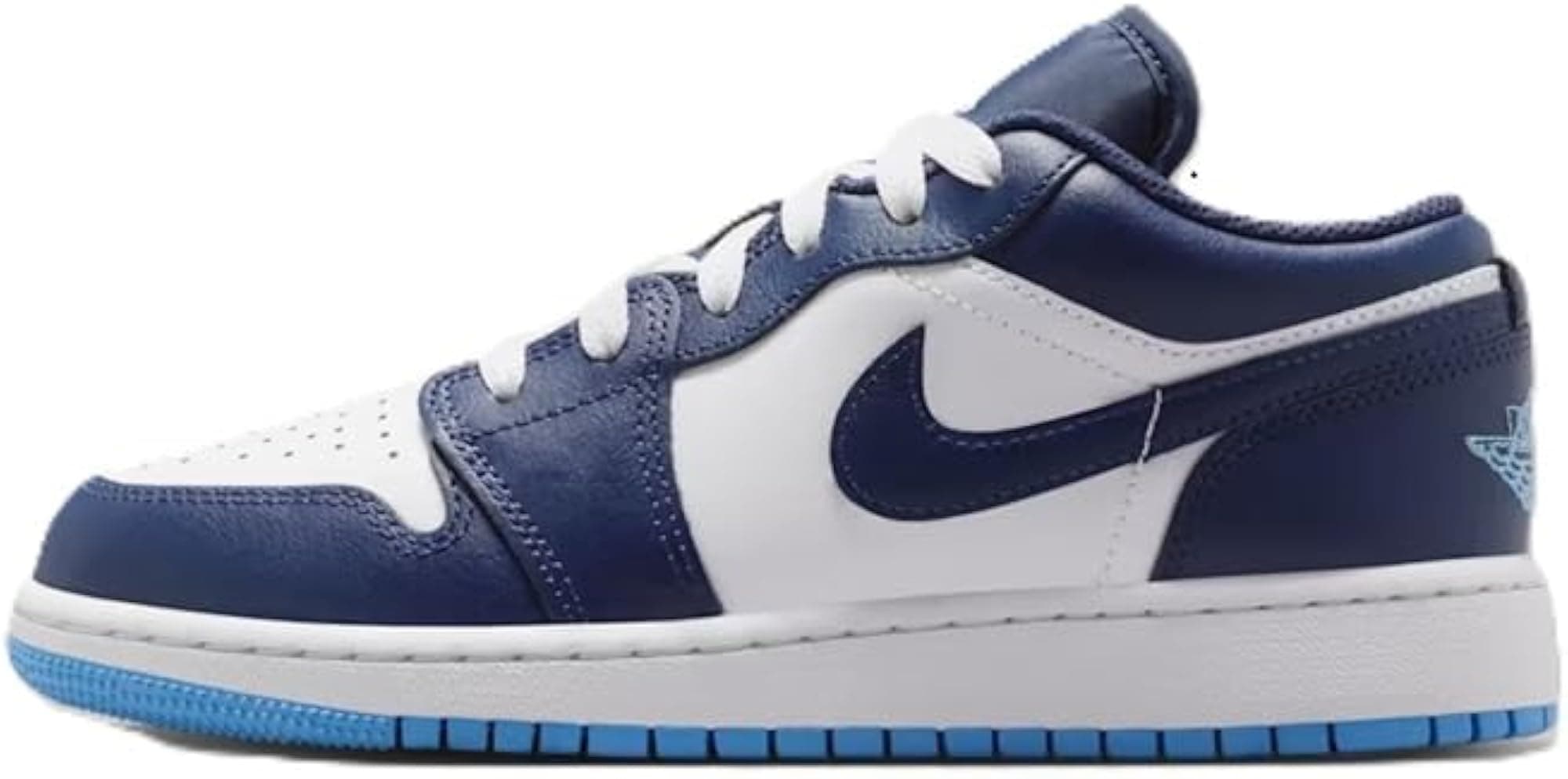Air Jordan 1 Low Big Kids' Shoes (Midnight Navy/White/University Blue) - Midnigh