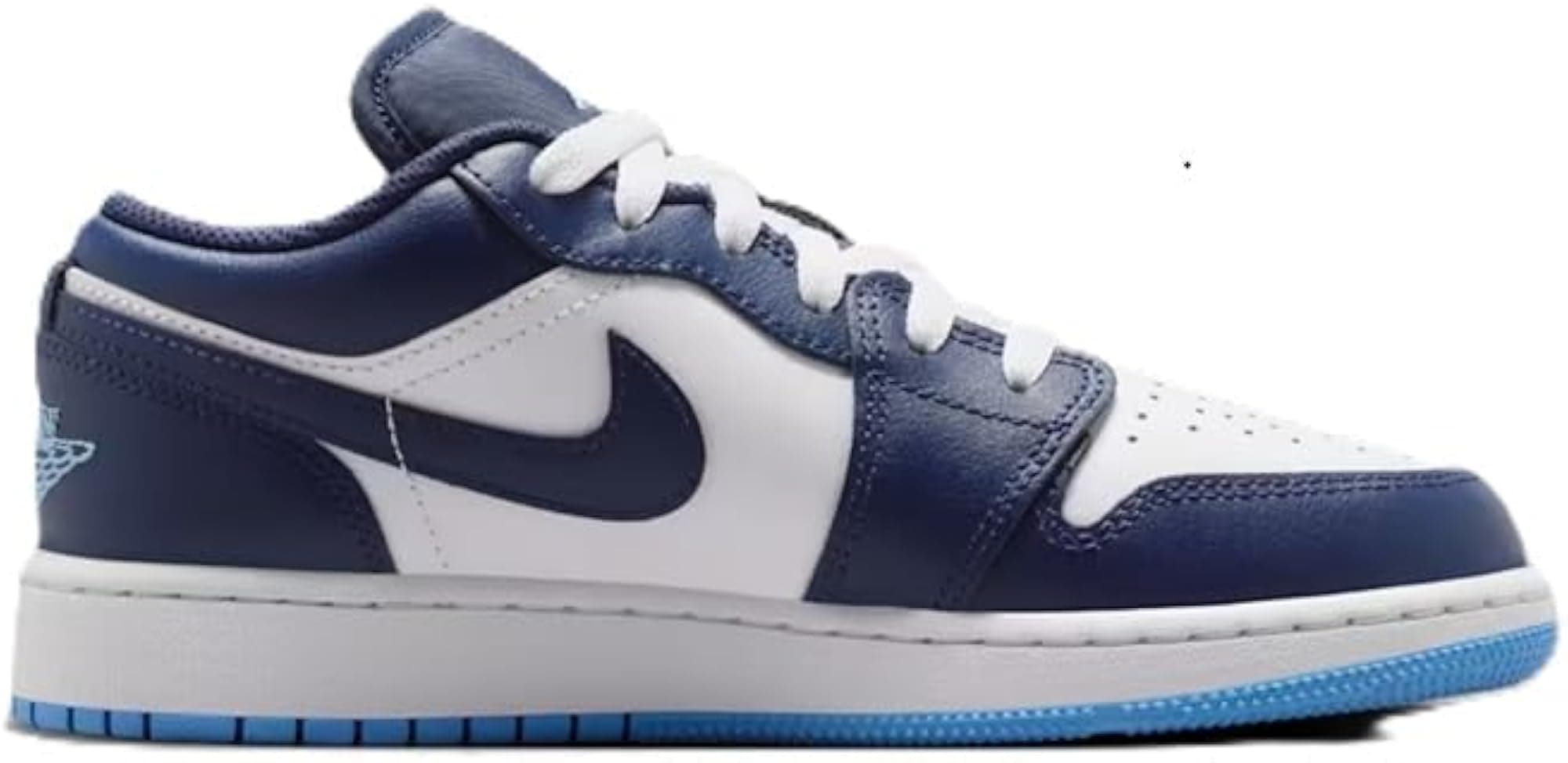 Air Jordan 1 Low Big Kids' Shoes (Midnight Navy/White/University Blue) - Midnigh - Thumbnail 2