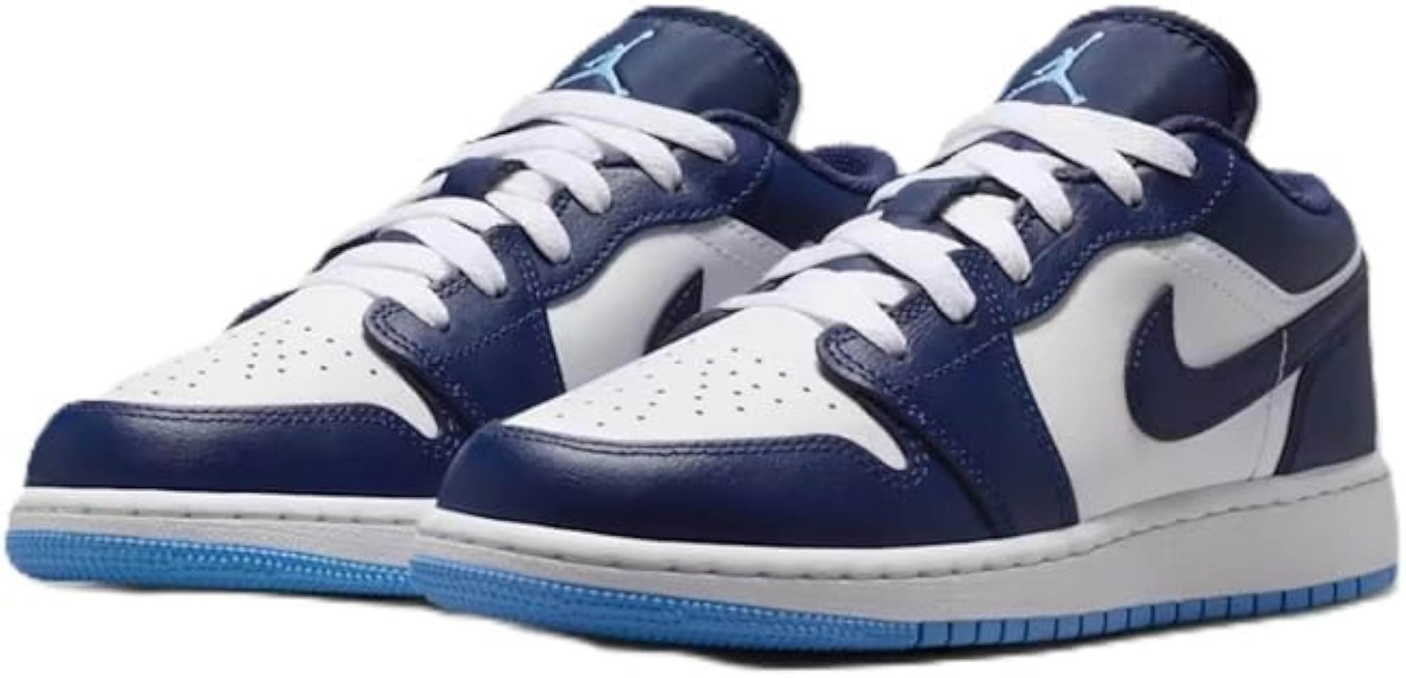 Air Jordan 1 Low Big Kids' Shoes (Midnight Navy/White/University Blue) - Midnigh - Thumbnail 3