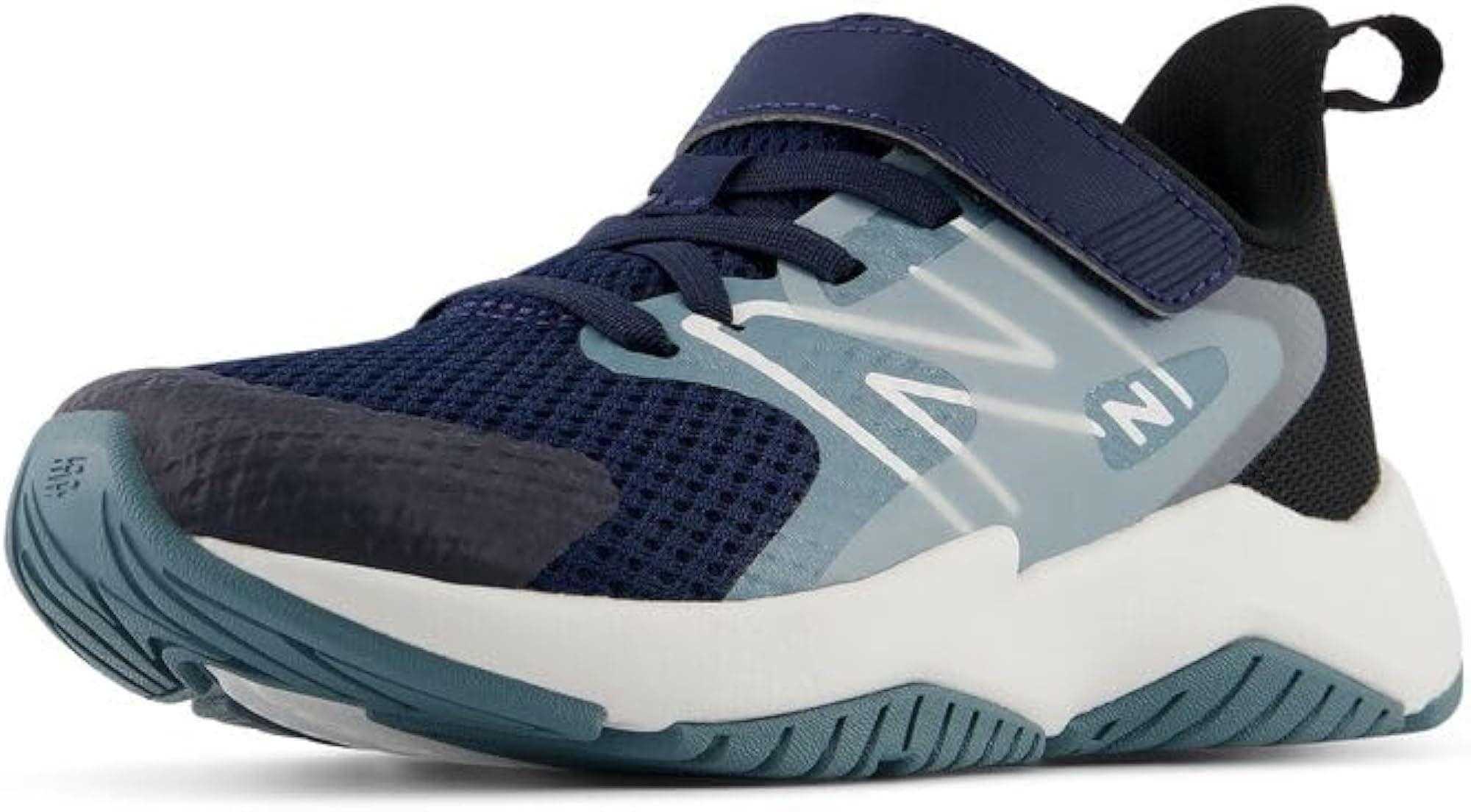New Balance Kids Rave Run V2 Bungee - Nb Navy/Salt Water - 12 Little Kid
