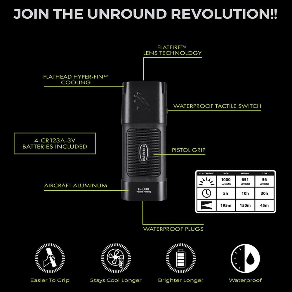 Panther Vision Flateye High Performance Unround Flashlight Cree Led Multi - Thumbnail 3